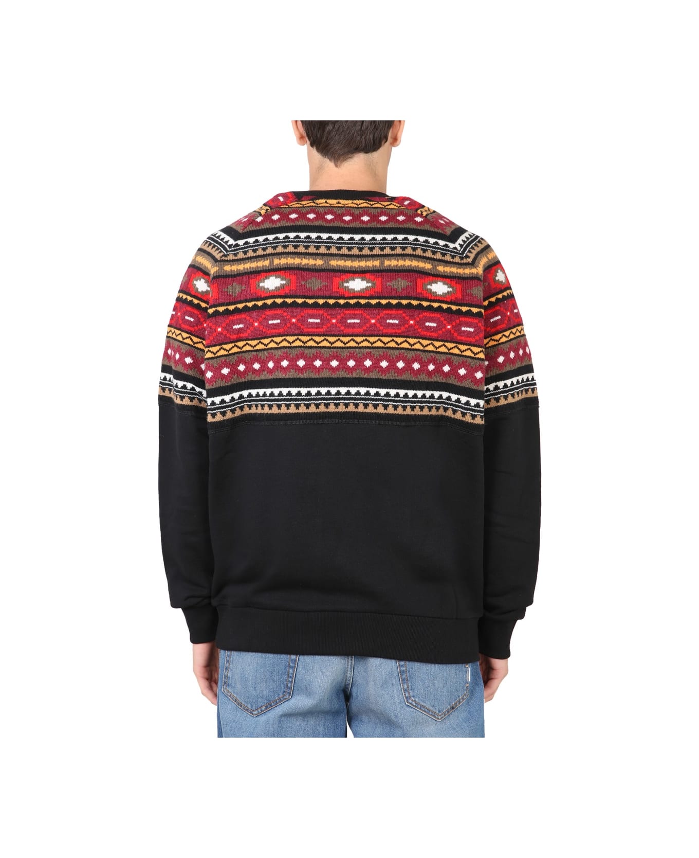 Marcelo Burlon Felpa In Lana E Cotone - BLACK