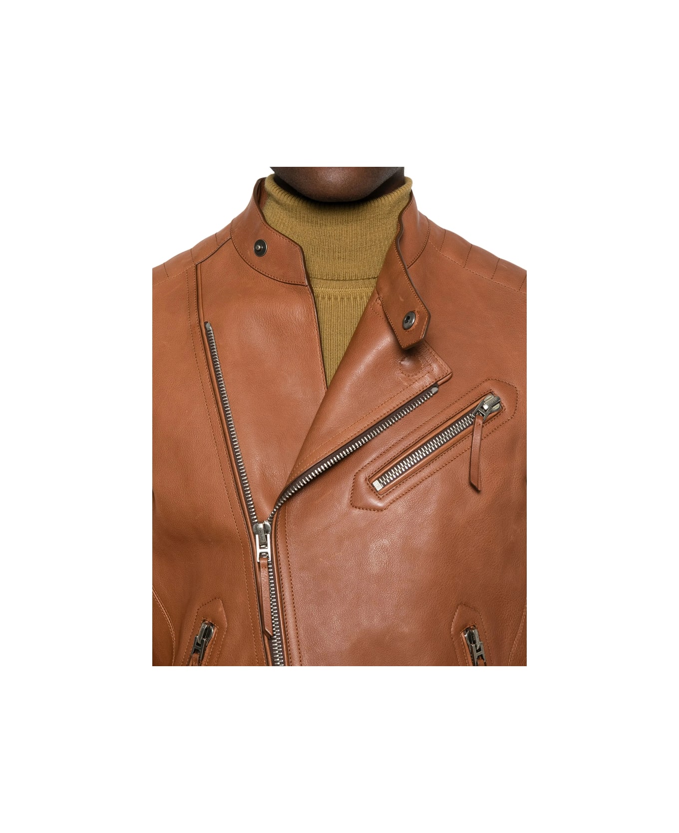 Tom Ford Leather Outerwear - BROWN