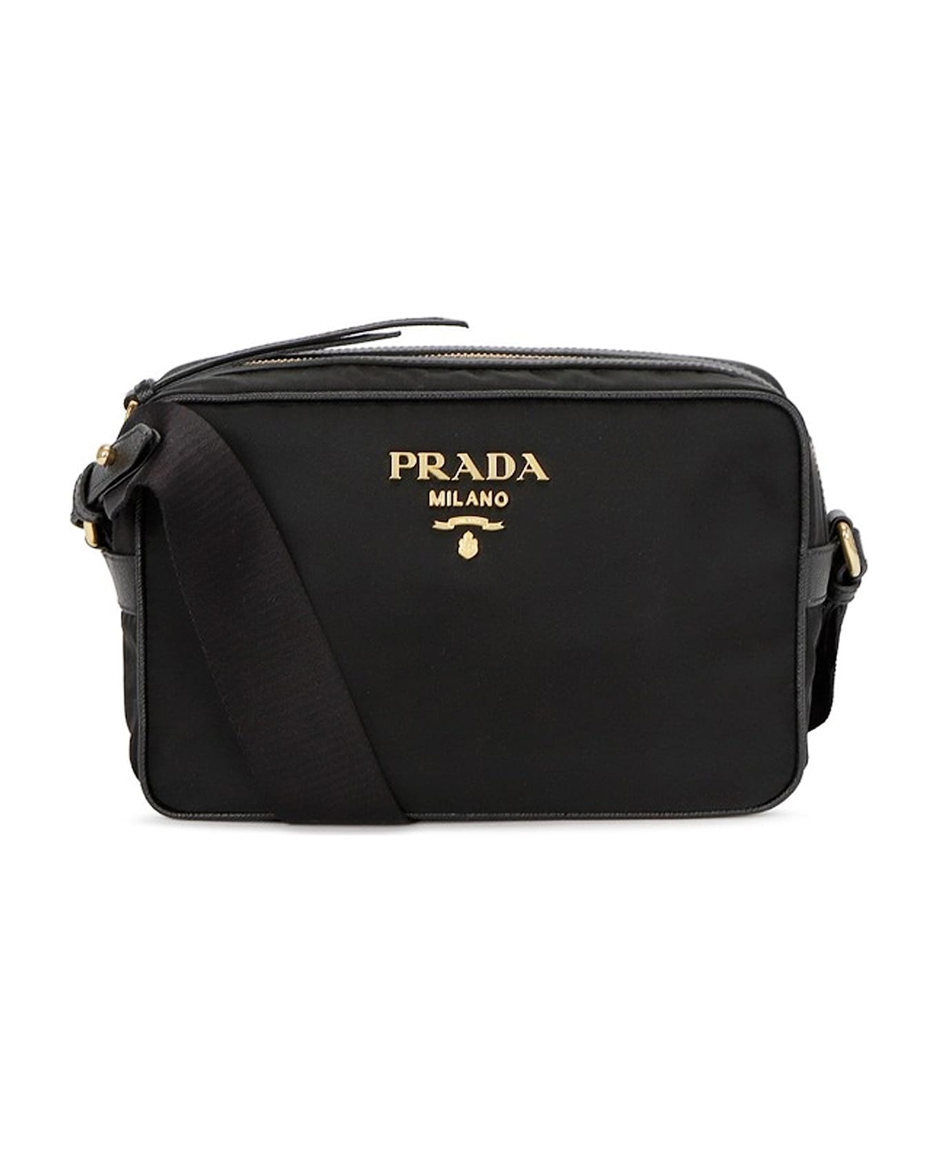 Prada Nylon Logo Camera Bag - Black