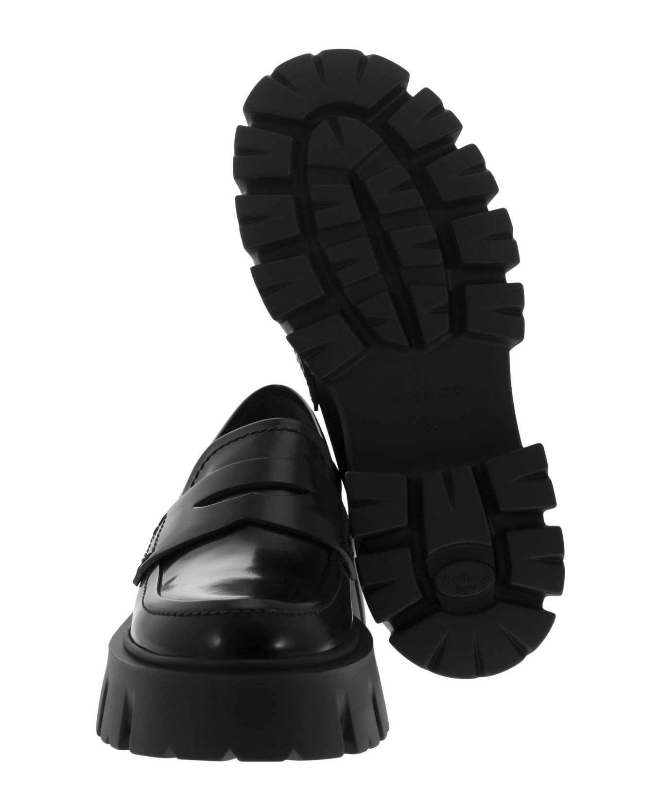 Premiata Ascot - Leather Loafers - Black