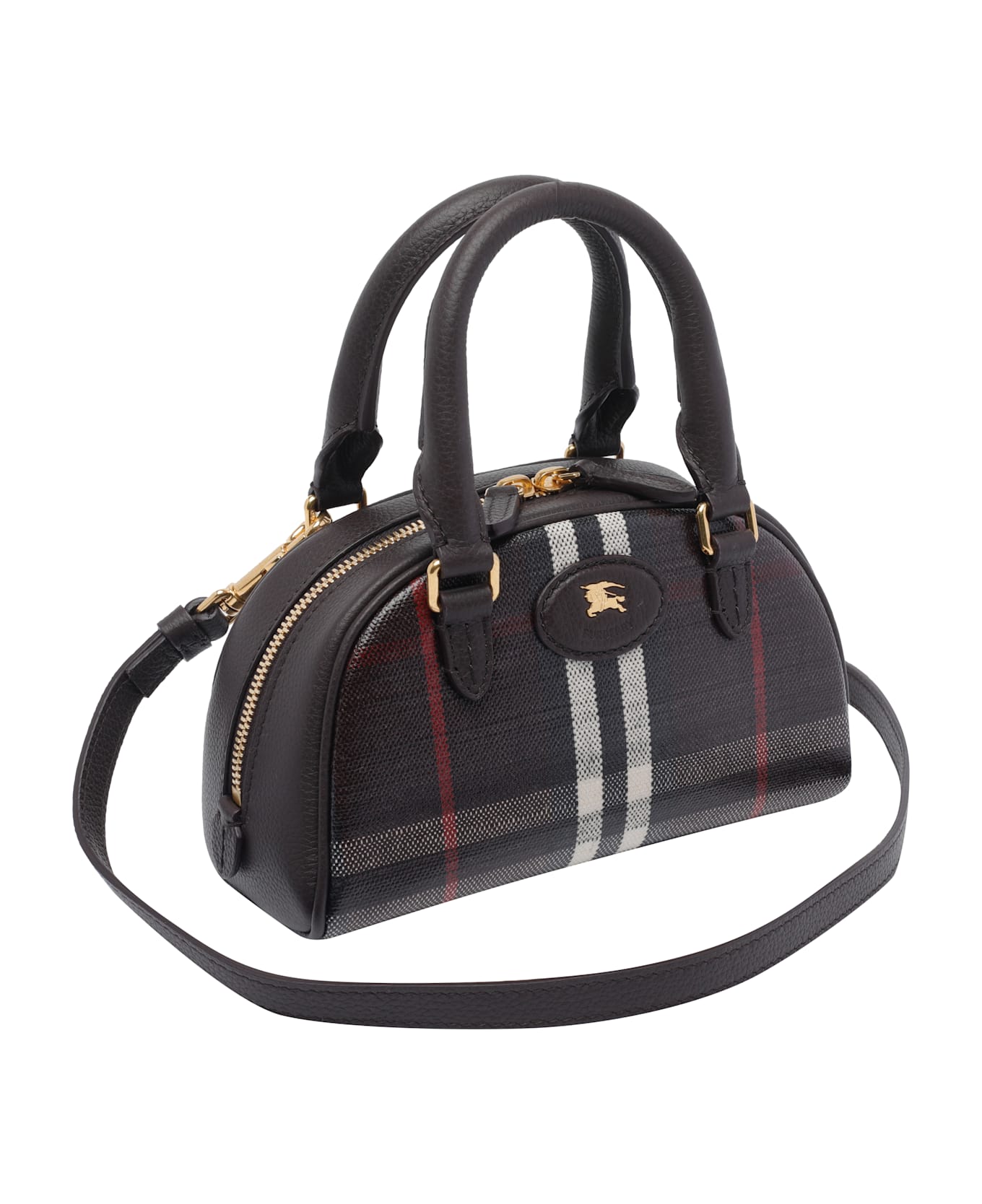 Burberry Mini Highlands Bowling Bag - Purple