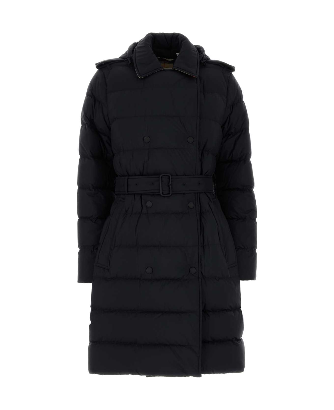 Burberry Midnight Blue Nylon Down Jacket - BLACK