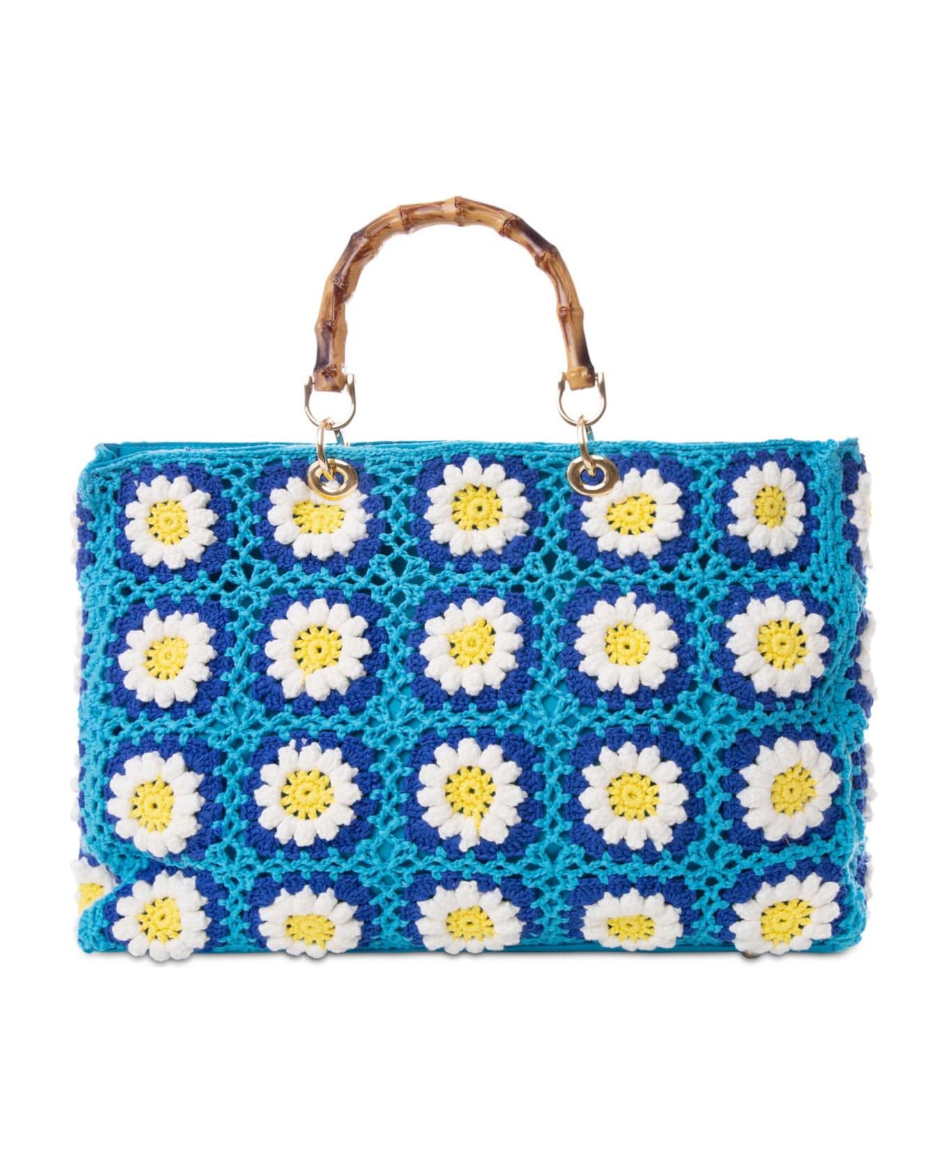 MC2 Saint Barth Handmade Crochet Bag - BLUE