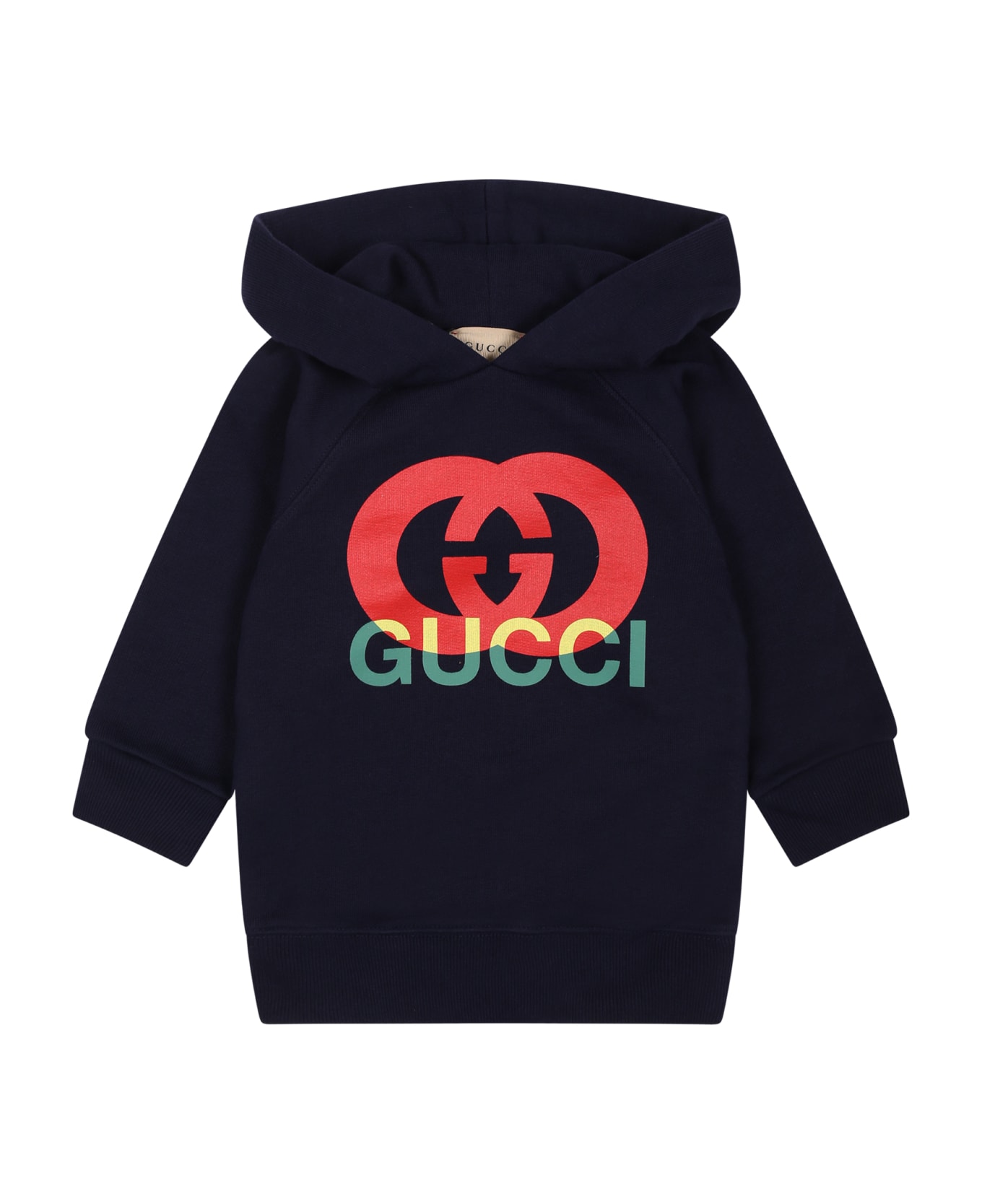 Gucci Blue Sweatshirt With Gg Print For Baby - Blue
