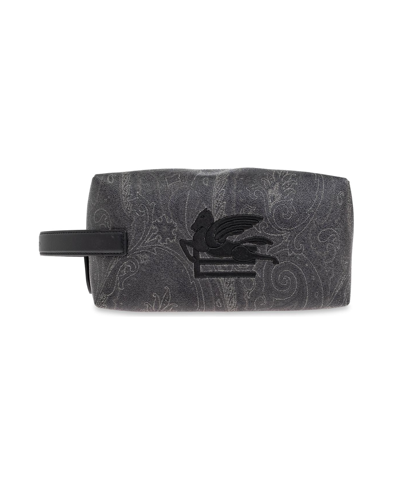 Etro Cosmetic Bag With Embroidered Logo - GREY