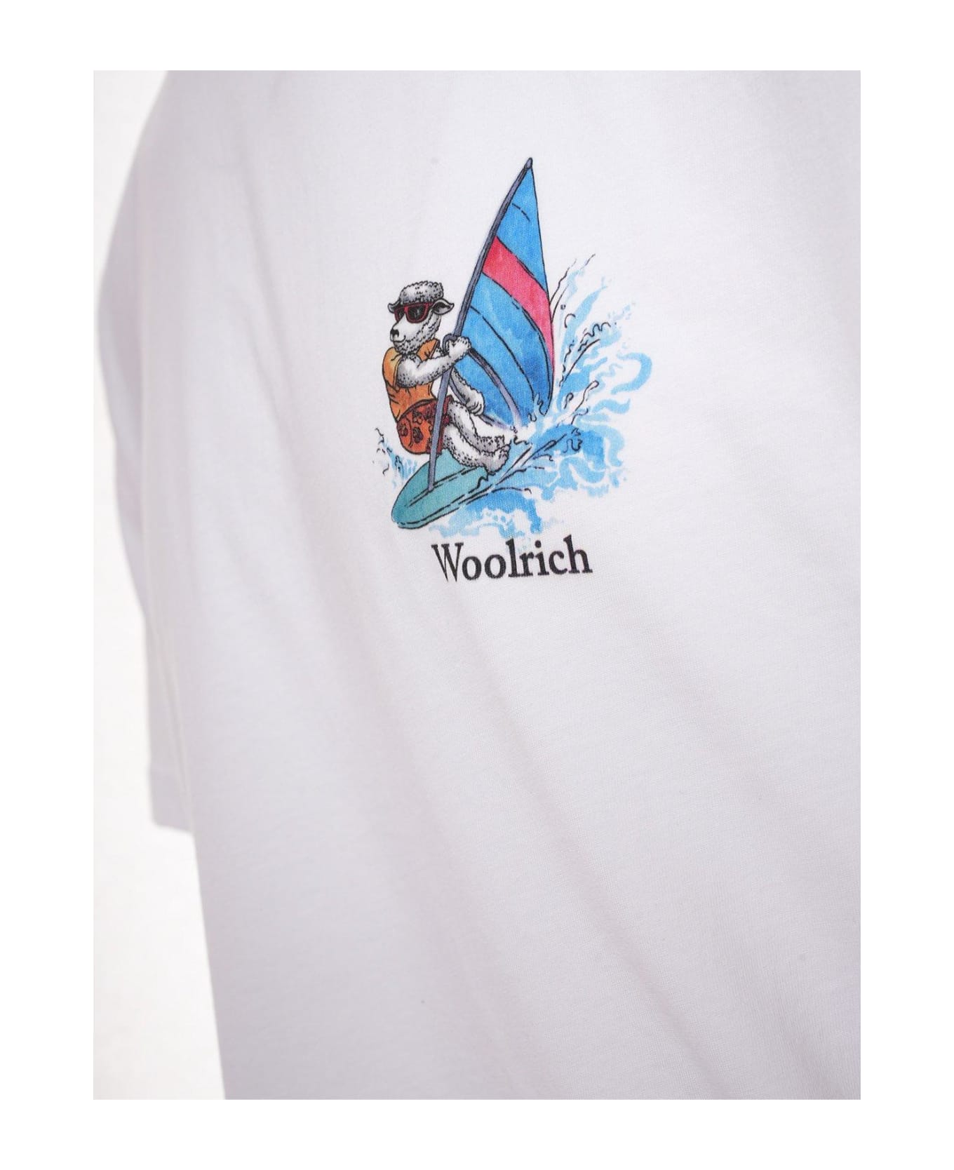 Woolrich Logo Printed Crewneck T-shirt - White