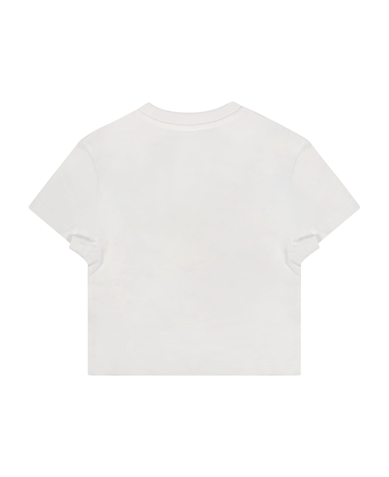 Stella McCartney Kids White T-shirt For Baby Boy With Toast Print - White