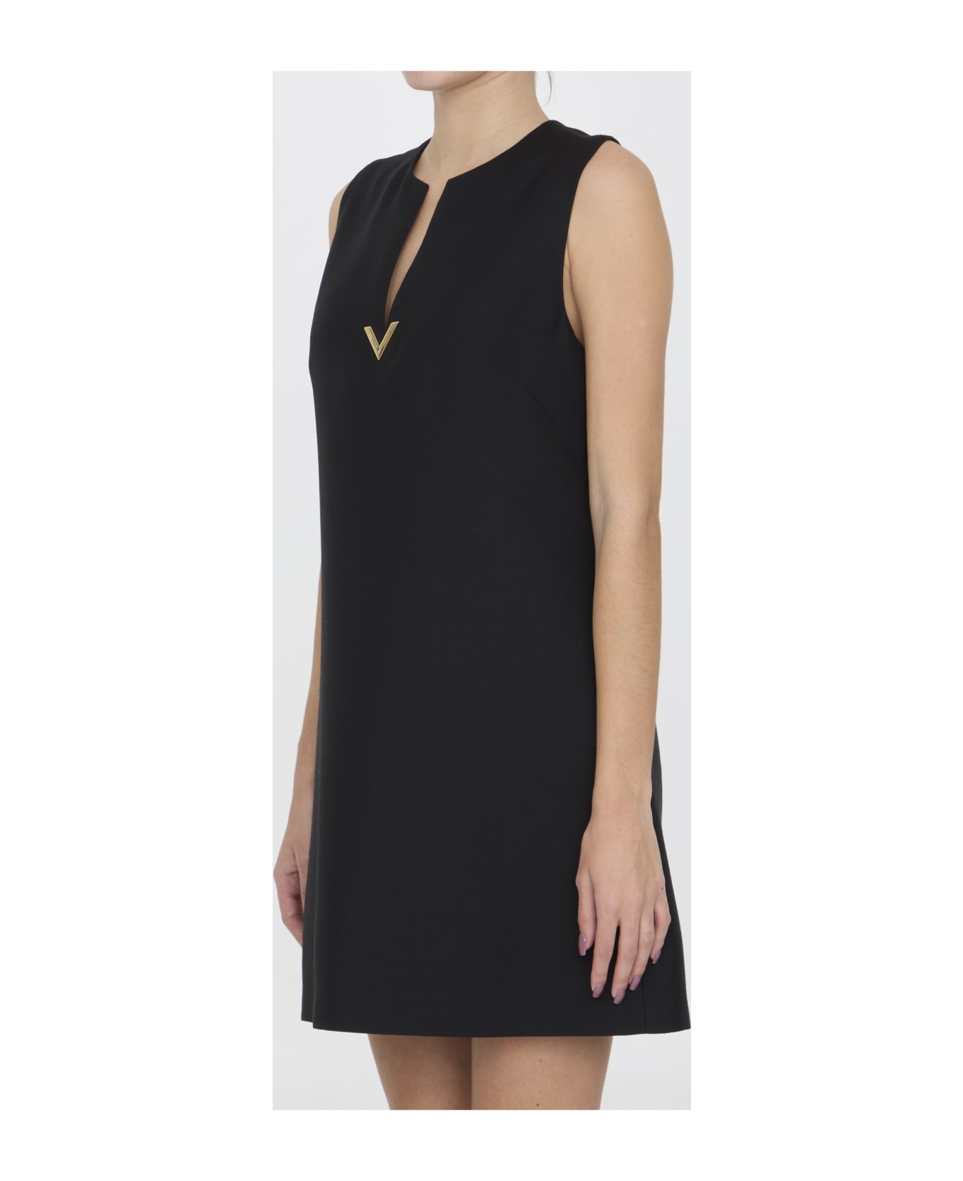 Valentino Garavani Crepe Couture Short Dress - BLACK