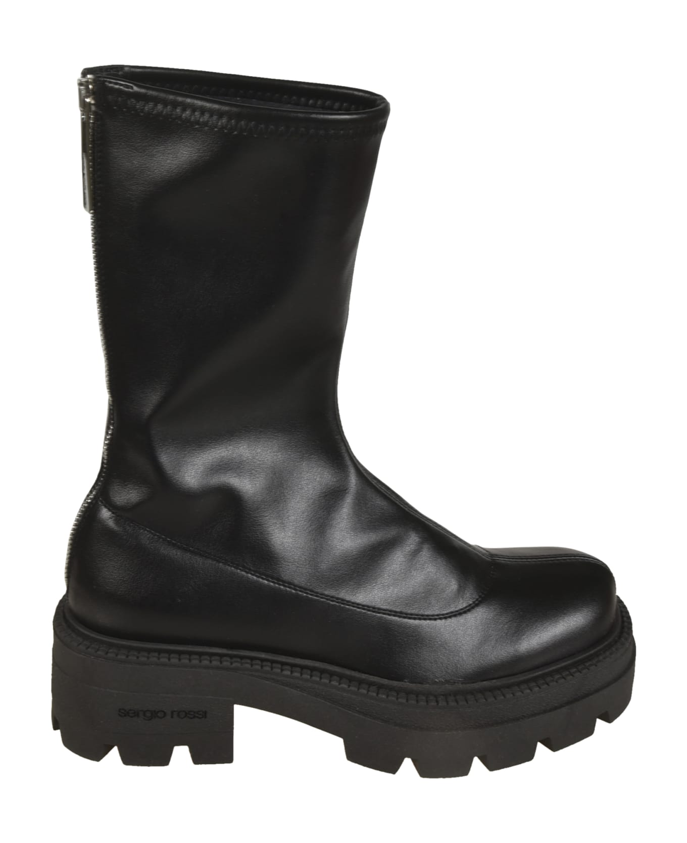 Sergio Rossi Back Zip Classic Boots - Black