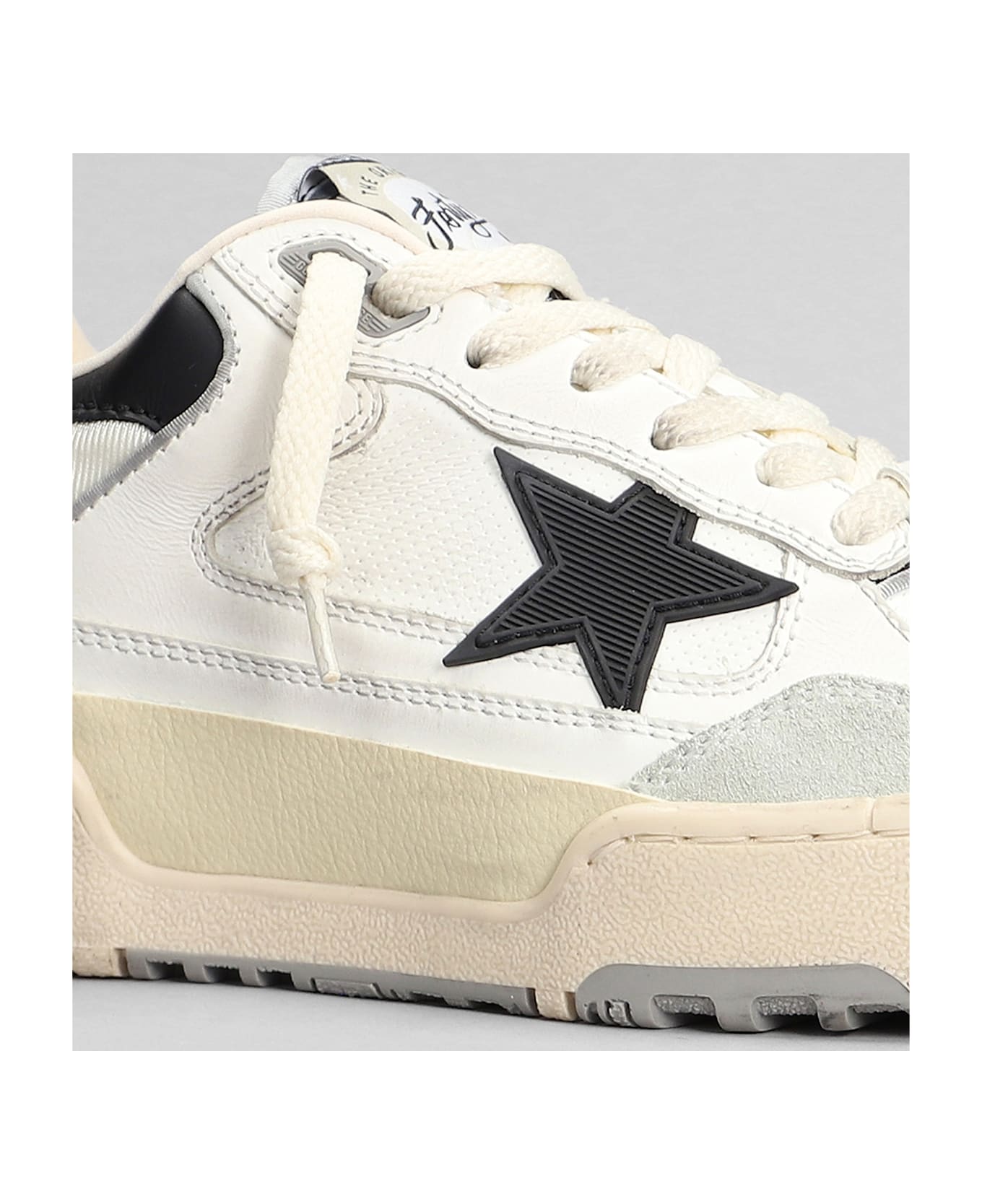 Golden Goose Forty 2 Sneakers In White Leather And Fabric