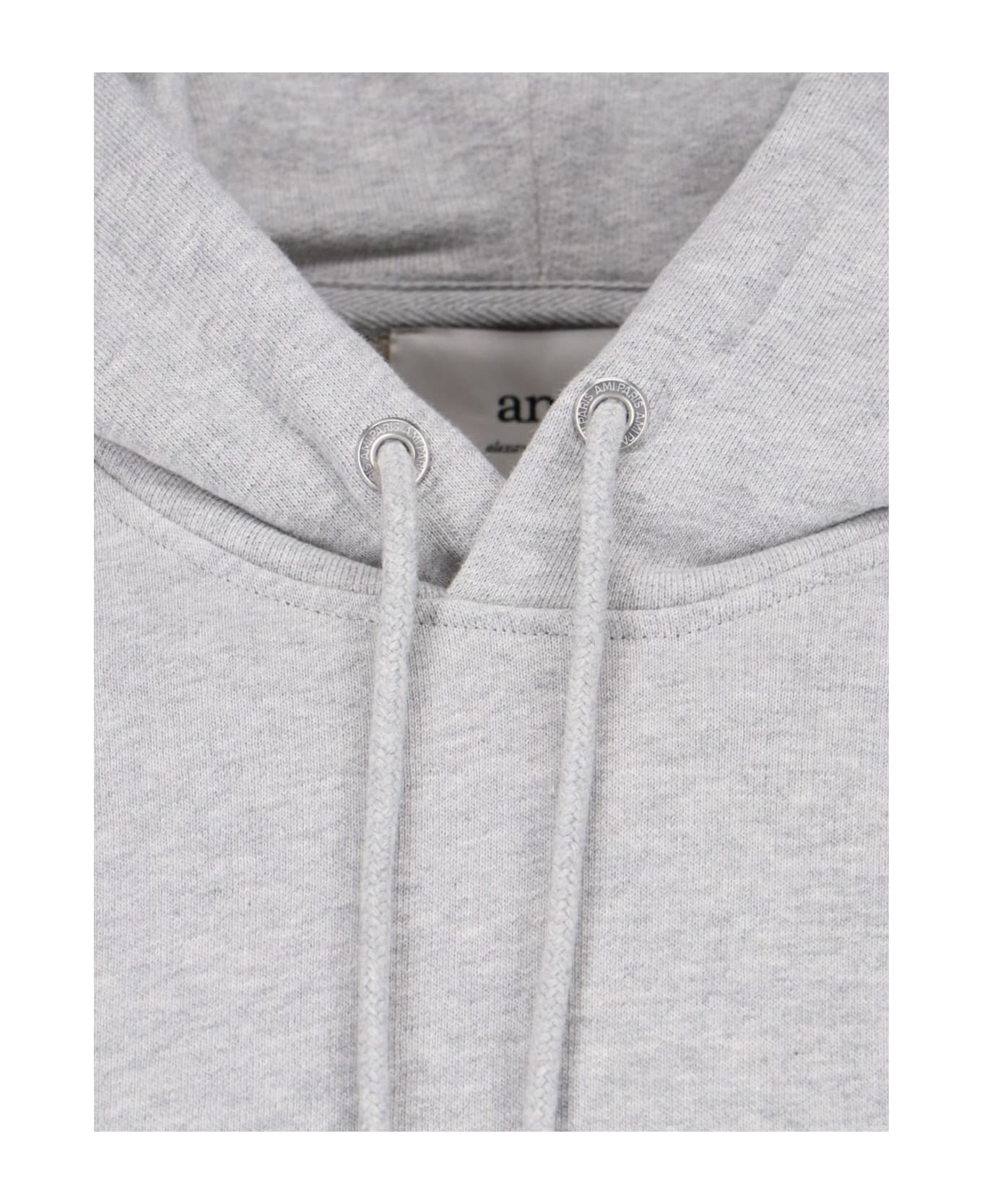 Ami Alexandre Mattiussi 
paris
 Logo Hoodie - GREY