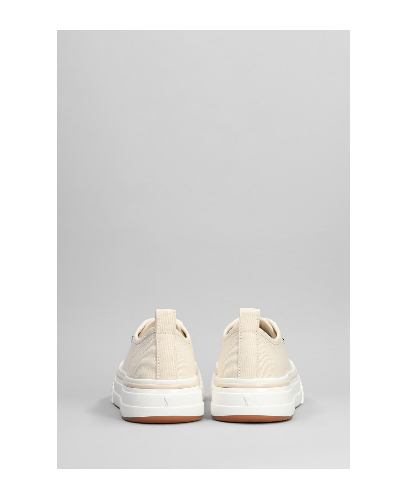 Ami Alexandre Mattiussi Sneakers In Beige Cotton - beige