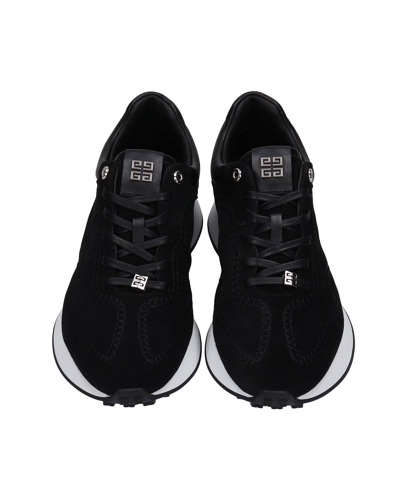 Givenchy Giv Runner Sneakers In Black Leather - black