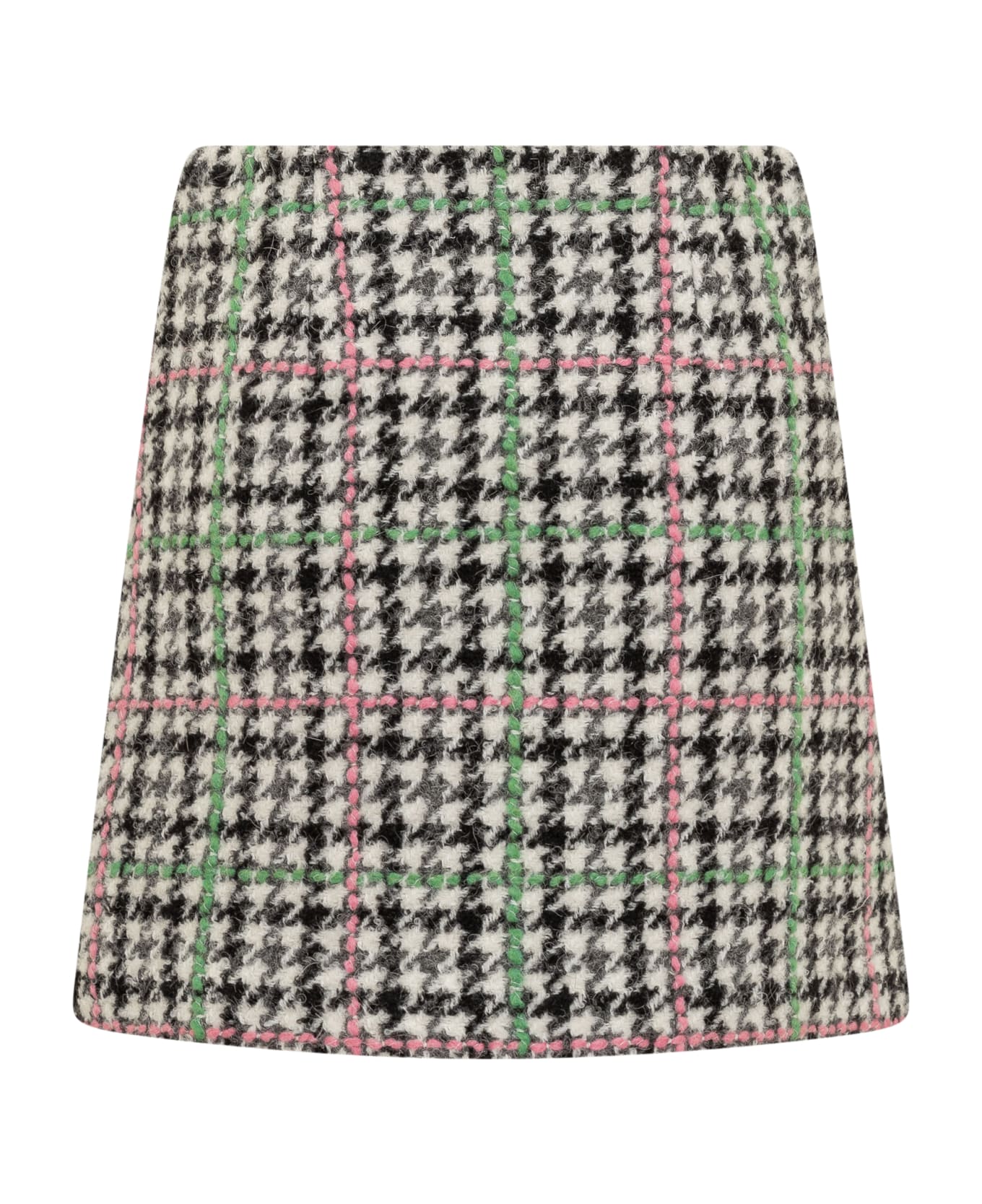 MSGM Multicolored Wool Skirt - Grey