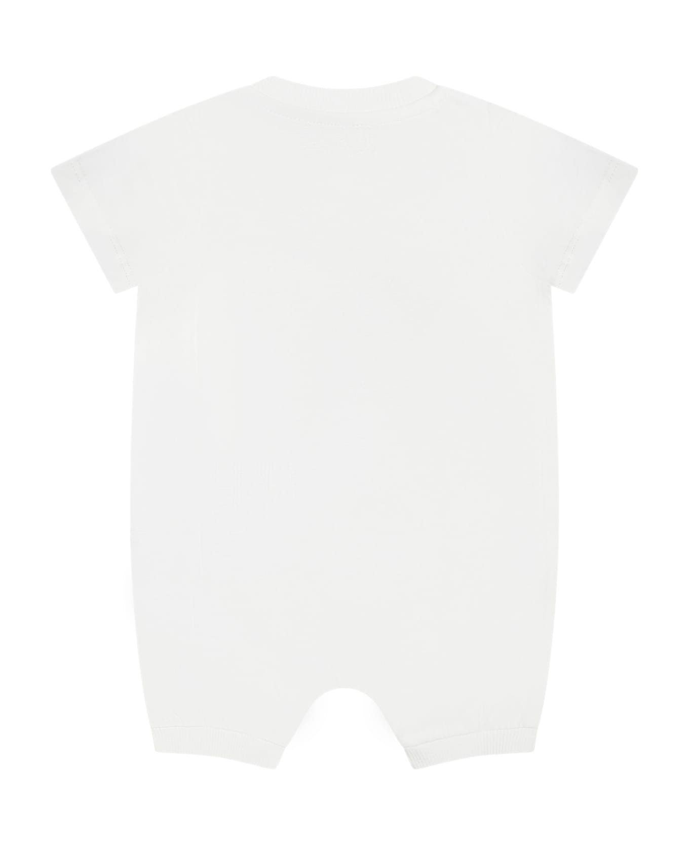 Moschino Ivory Bodysuit For Babies With Teddy Bear And Pinwheel - Ivory