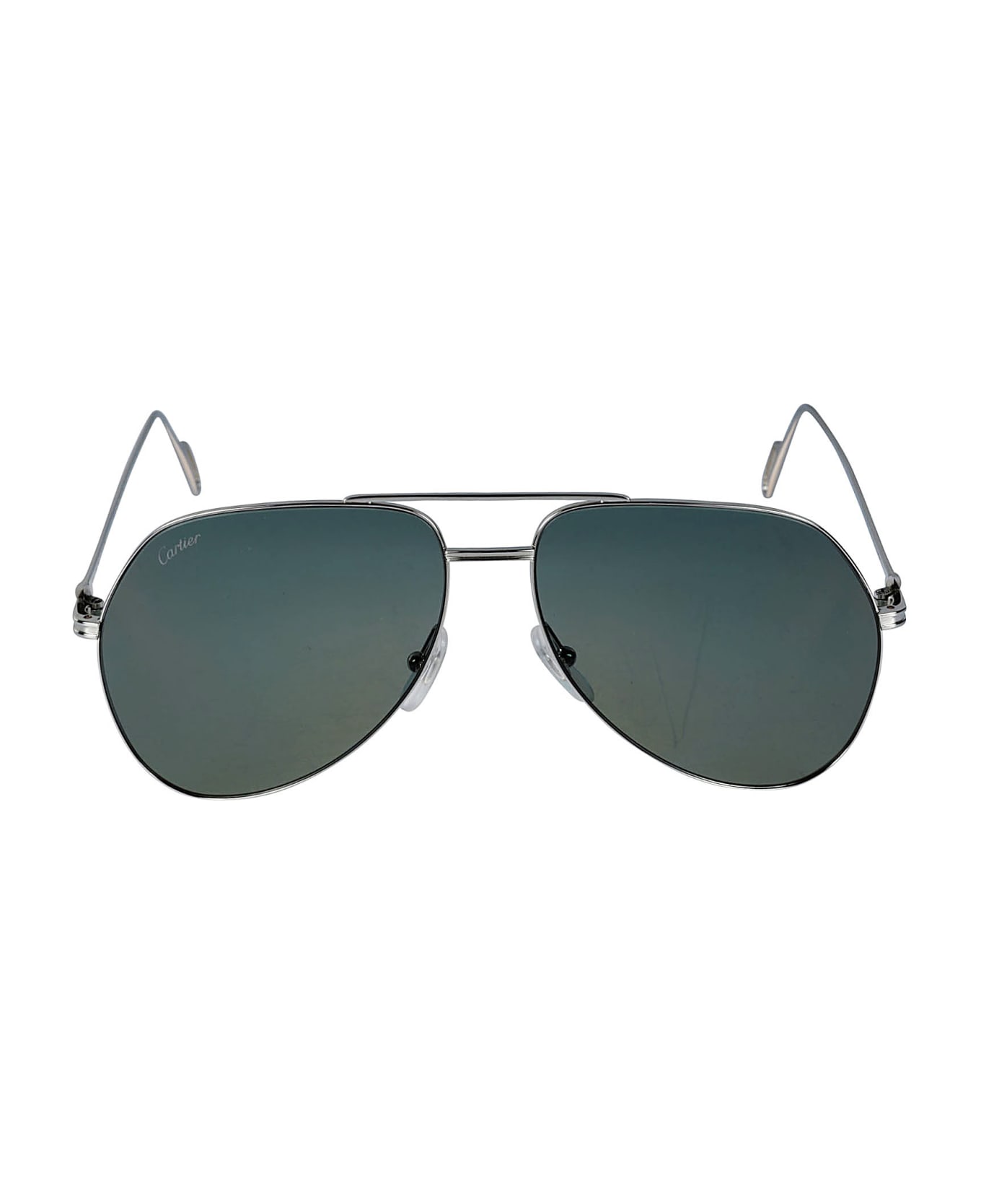 Cartier Eyewear Aviator Teardrop Sunglasses - Green/Grey サングラス