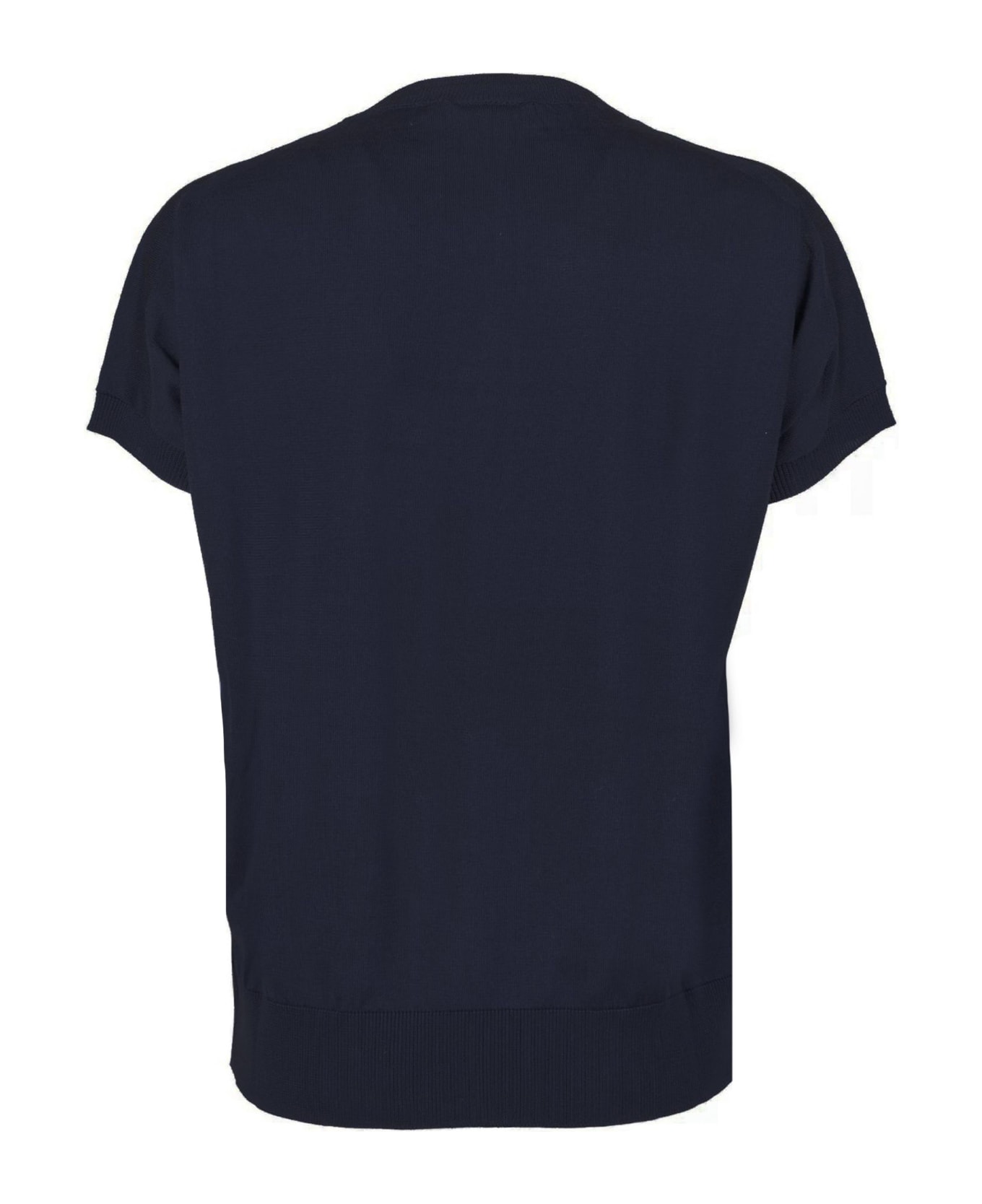 SEMICOUTURE Black Cotton Sweater - Black Tシャツ