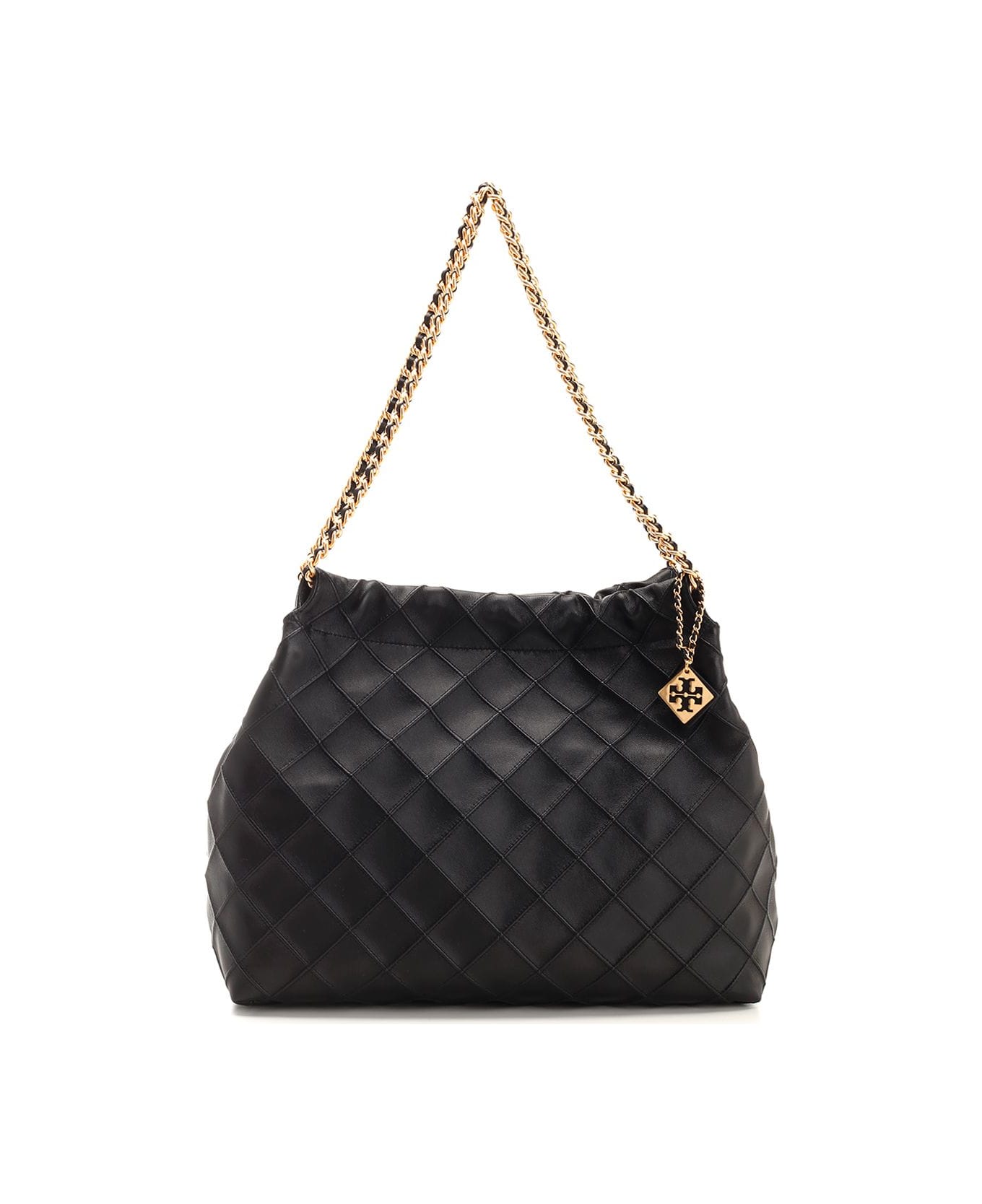 Tory Burch "fleming Soft Hobo" Tote Bag - Black