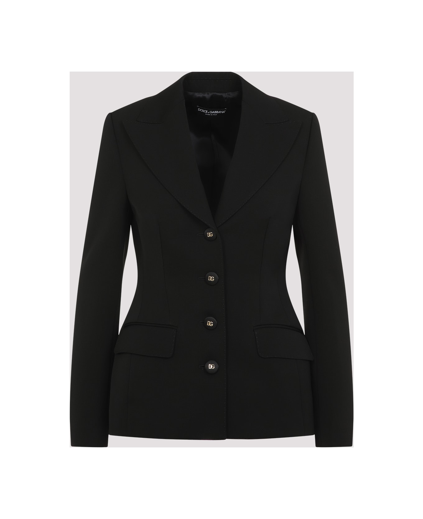 Dolce 
Gabbana Black Virgin Wool Blazer - Nero