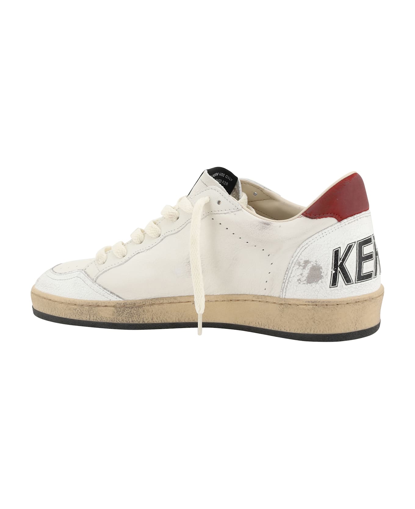 Golden Goose Ball Star Sneakers - WHITE/SILVER BLUE/RED