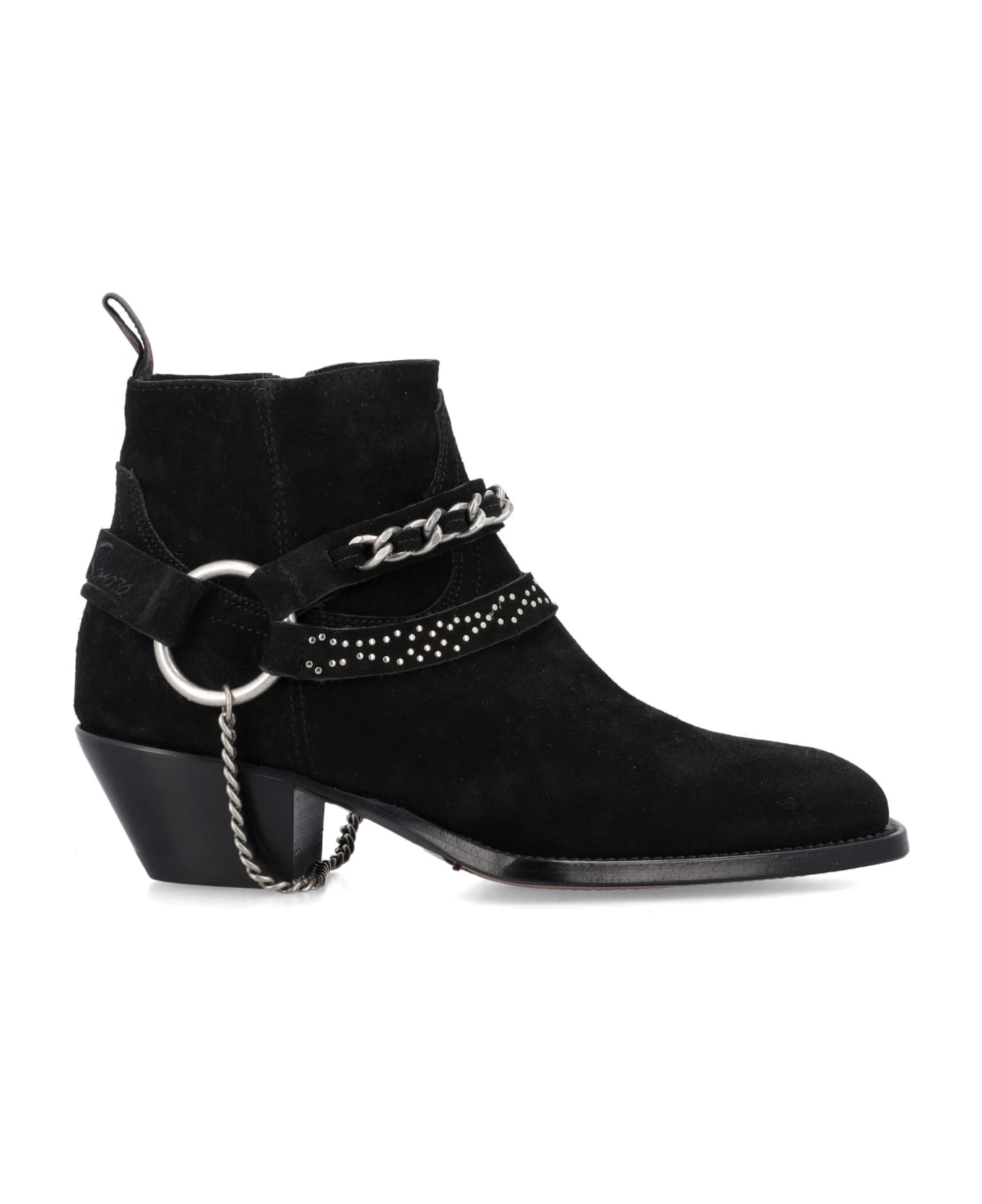 Sonora Dulce Belt Ankle Boots - BLACK