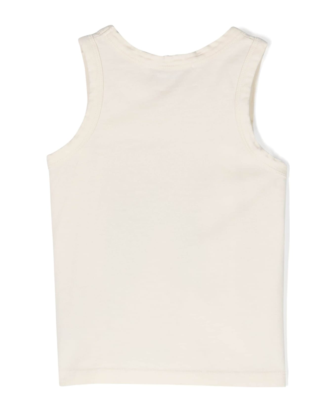 Bobo Choses Ivory Tank Top For Baby Boy With Rainbow Print - Ivory トップス