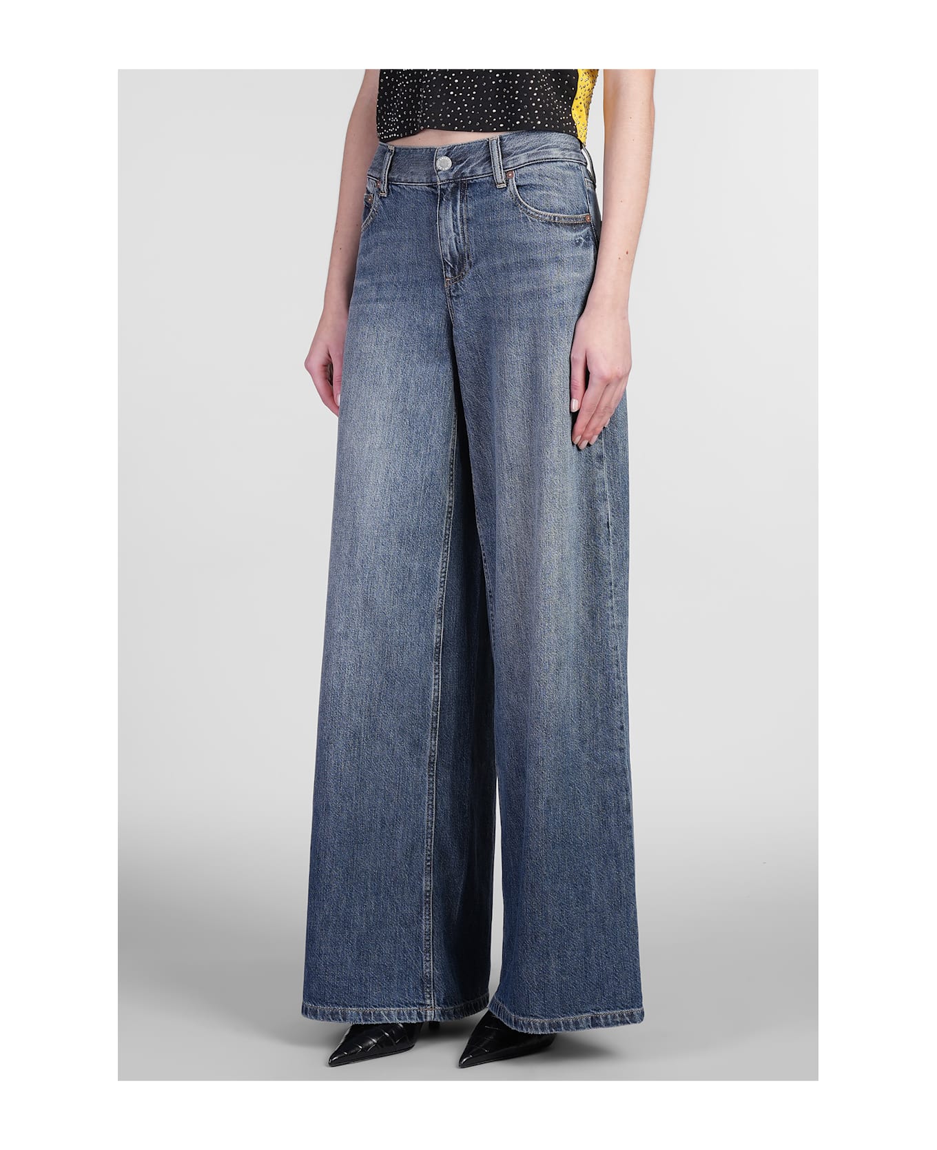 Alice + Olivia Branson Jeans In Blue Cotton - Blue