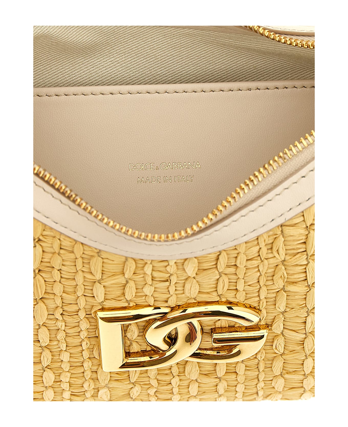 Dolce 
Gabbana Crochet Shoulder Bag - Beige