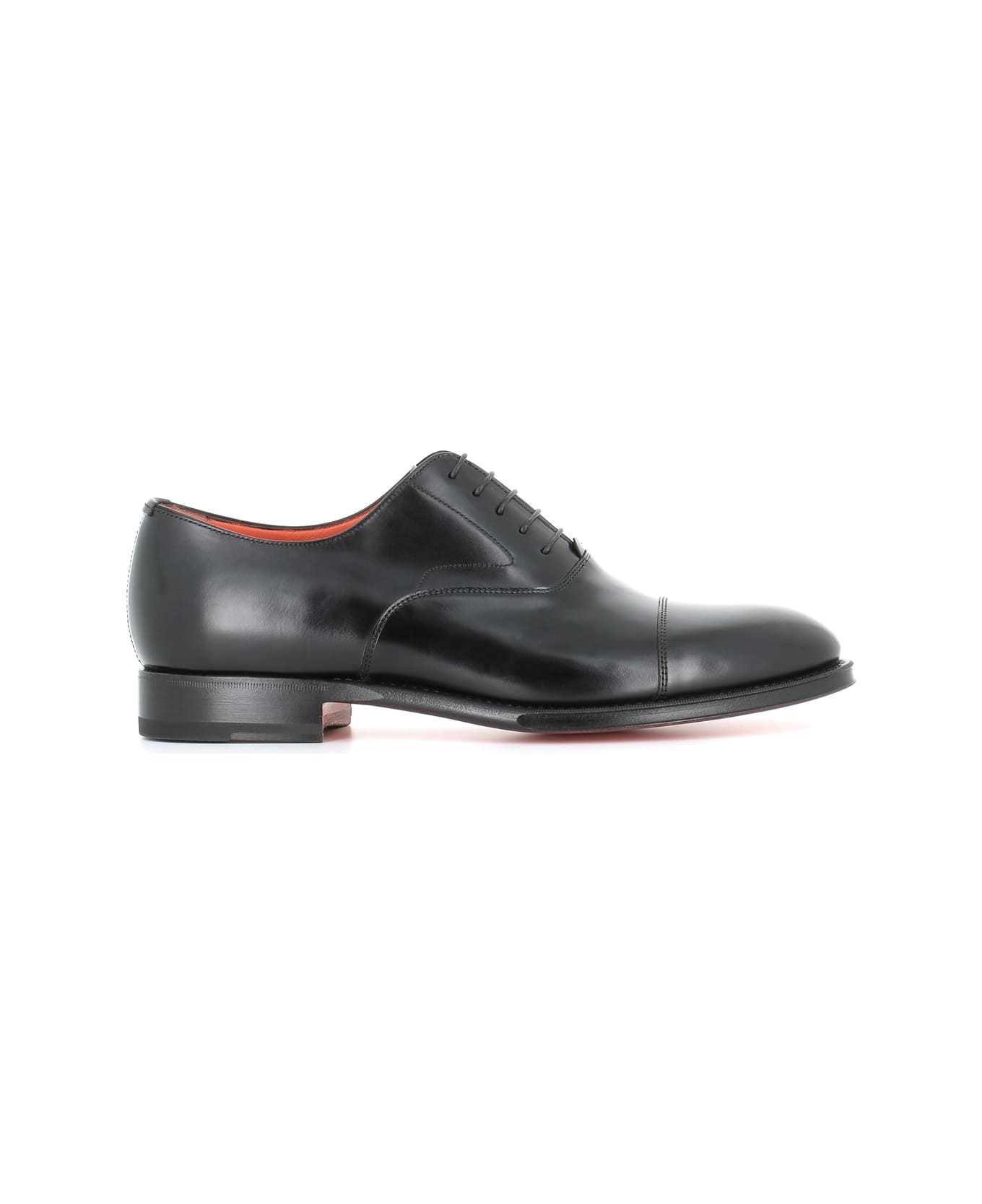 Santoni Classic Oxford Shoes - Black ローファー＆デッキシューズ