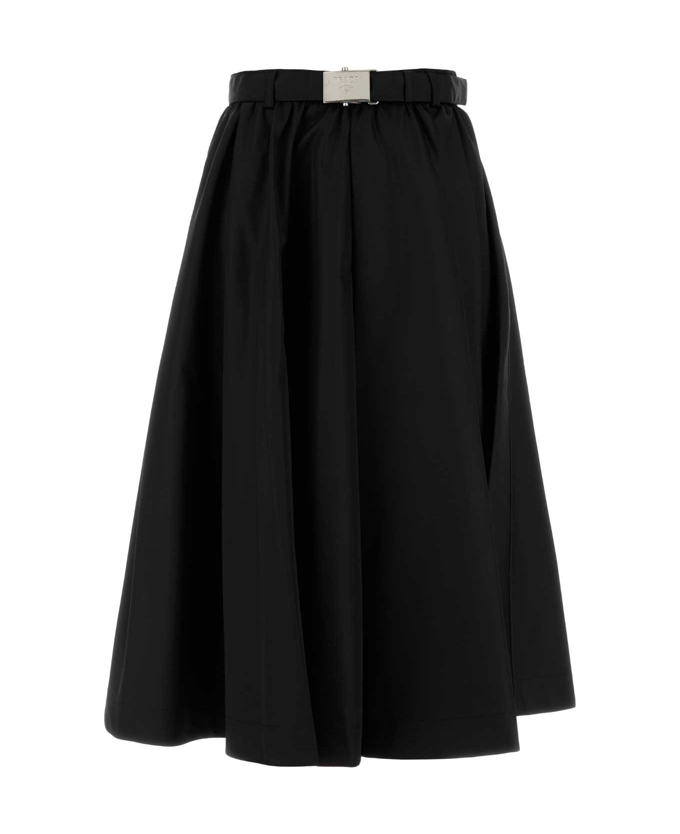 Prada Black Re-nylon Skirt - NERO