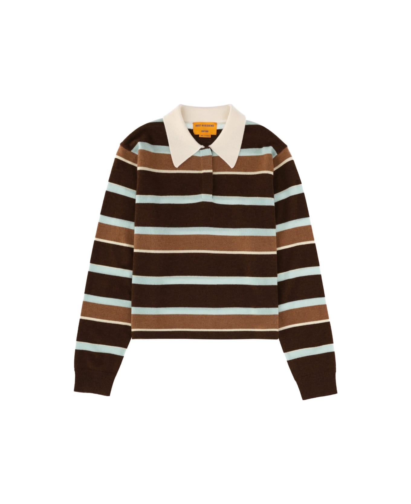 Guest in Residence "cropped Stripe Rugby" Polo Shirt - MULTICOLOUR