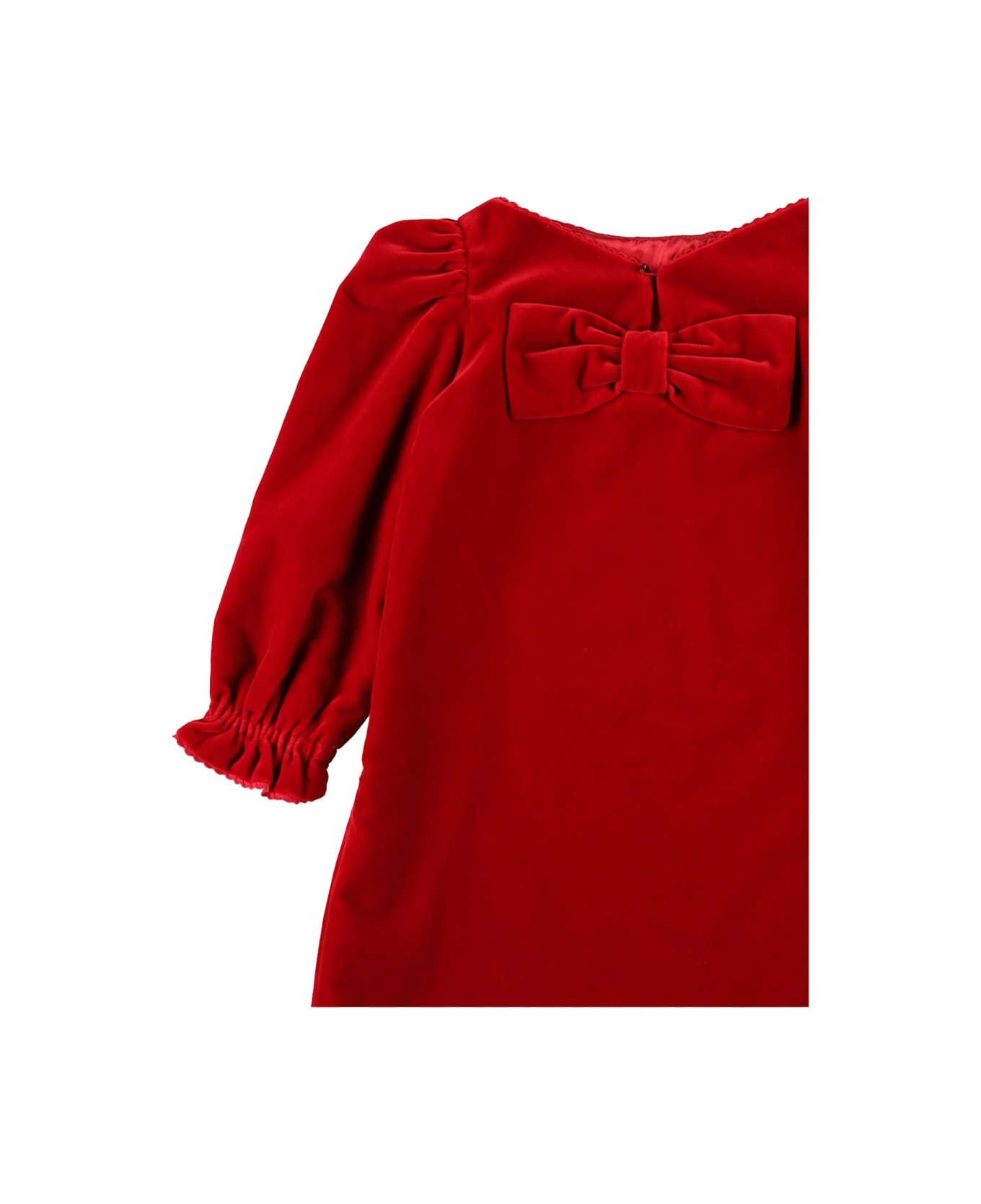 Bonpoint Dress With Bow - RED