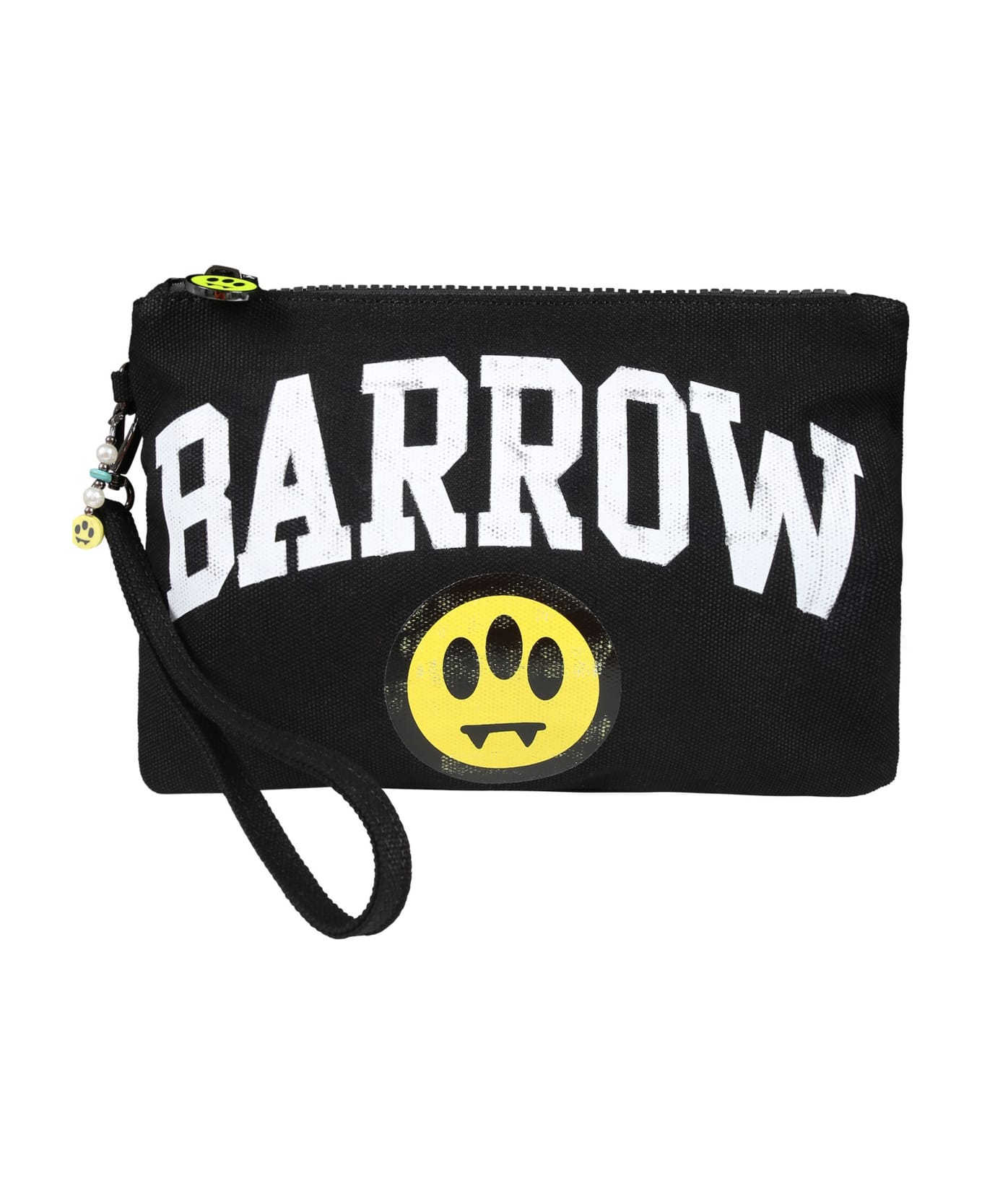 Barrow Black Clutch Bag For Girl With Logo And Smiley - Black