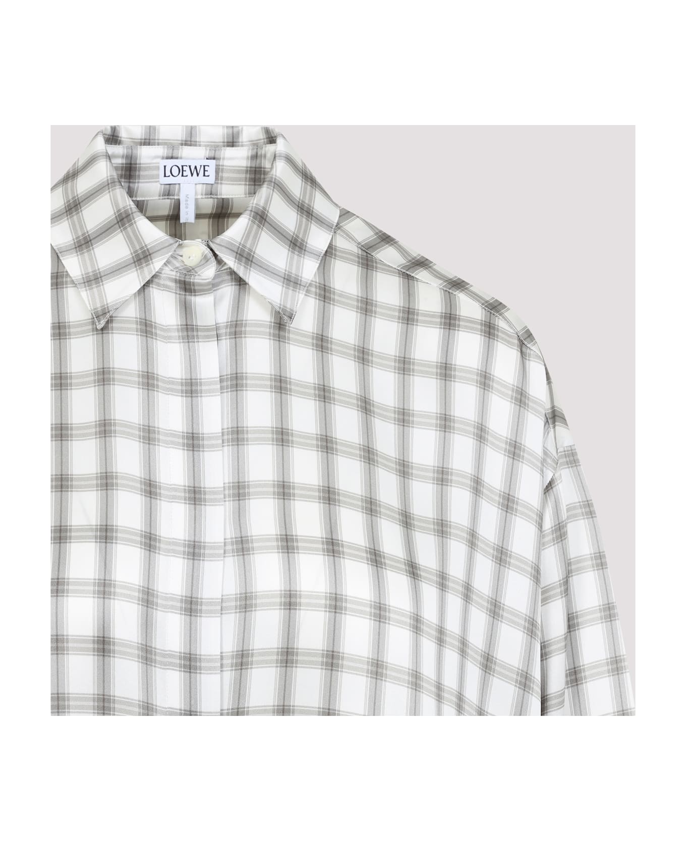 Loewe Silk Shirt - White Grey