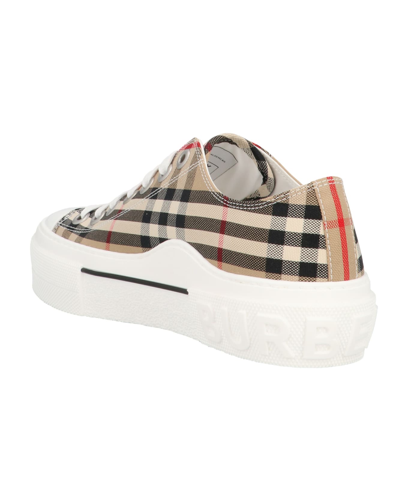 Burberry Check Sneakers - Beige