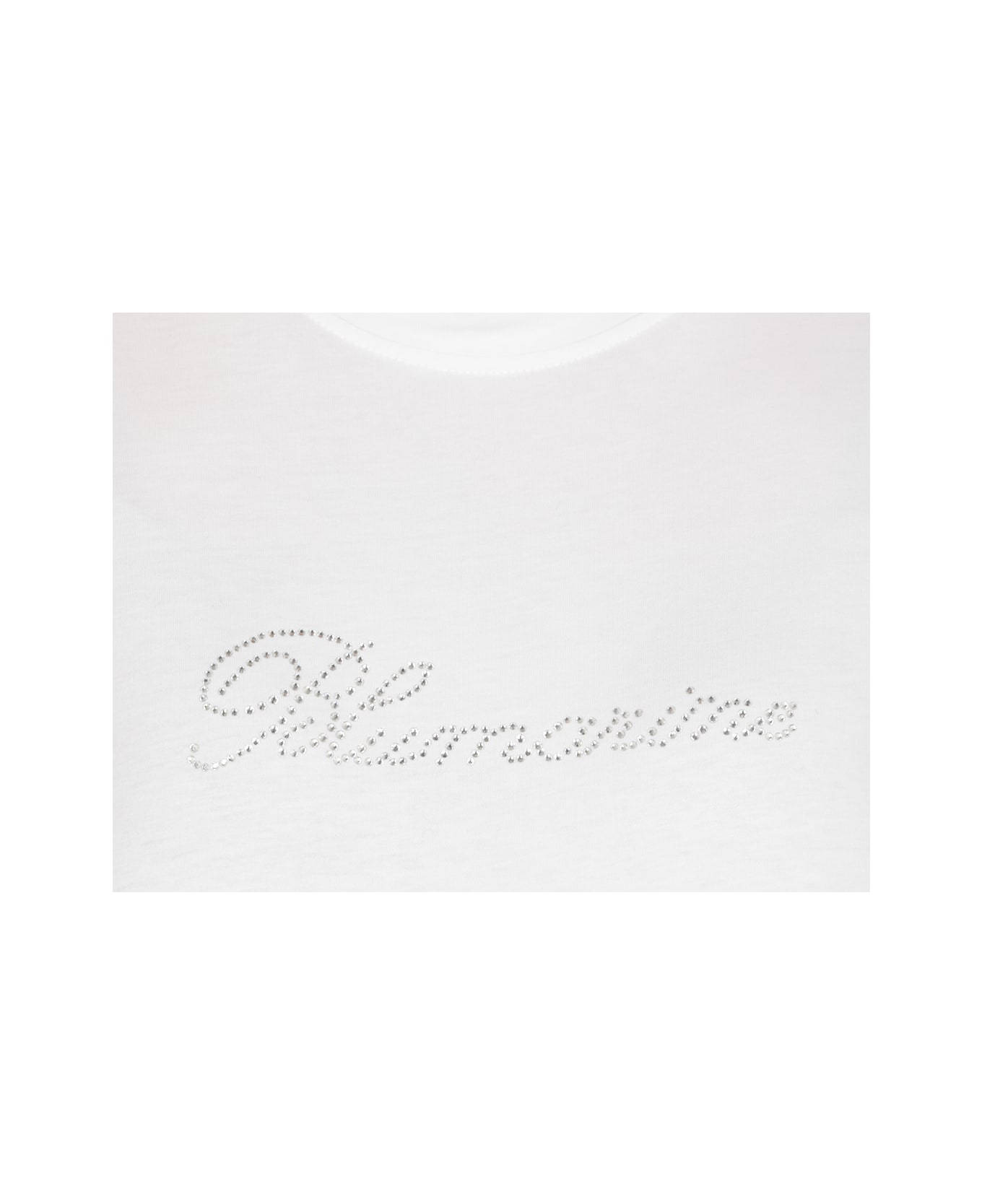 Blumarine Rhinestones T-shirt - Bianco