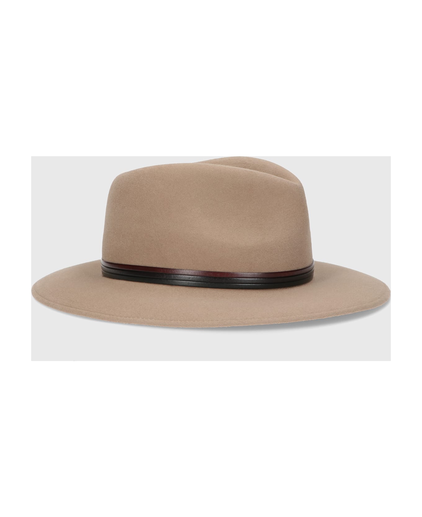 Borsalino Country Lambs Leather Hatband - SAND, TRICOLOR LEATHER HATBAND