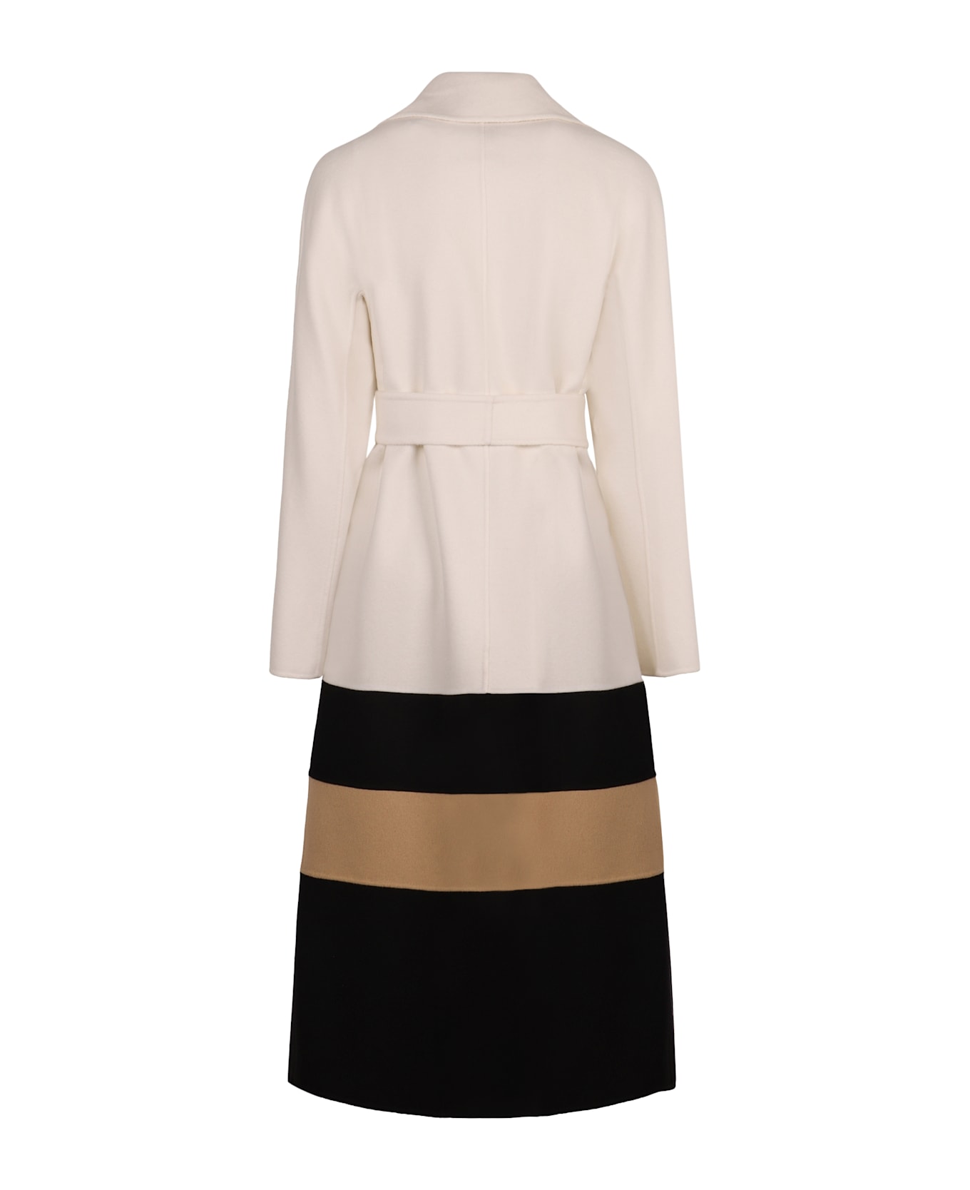 Max Mara Studio Arena Wool Coat - White