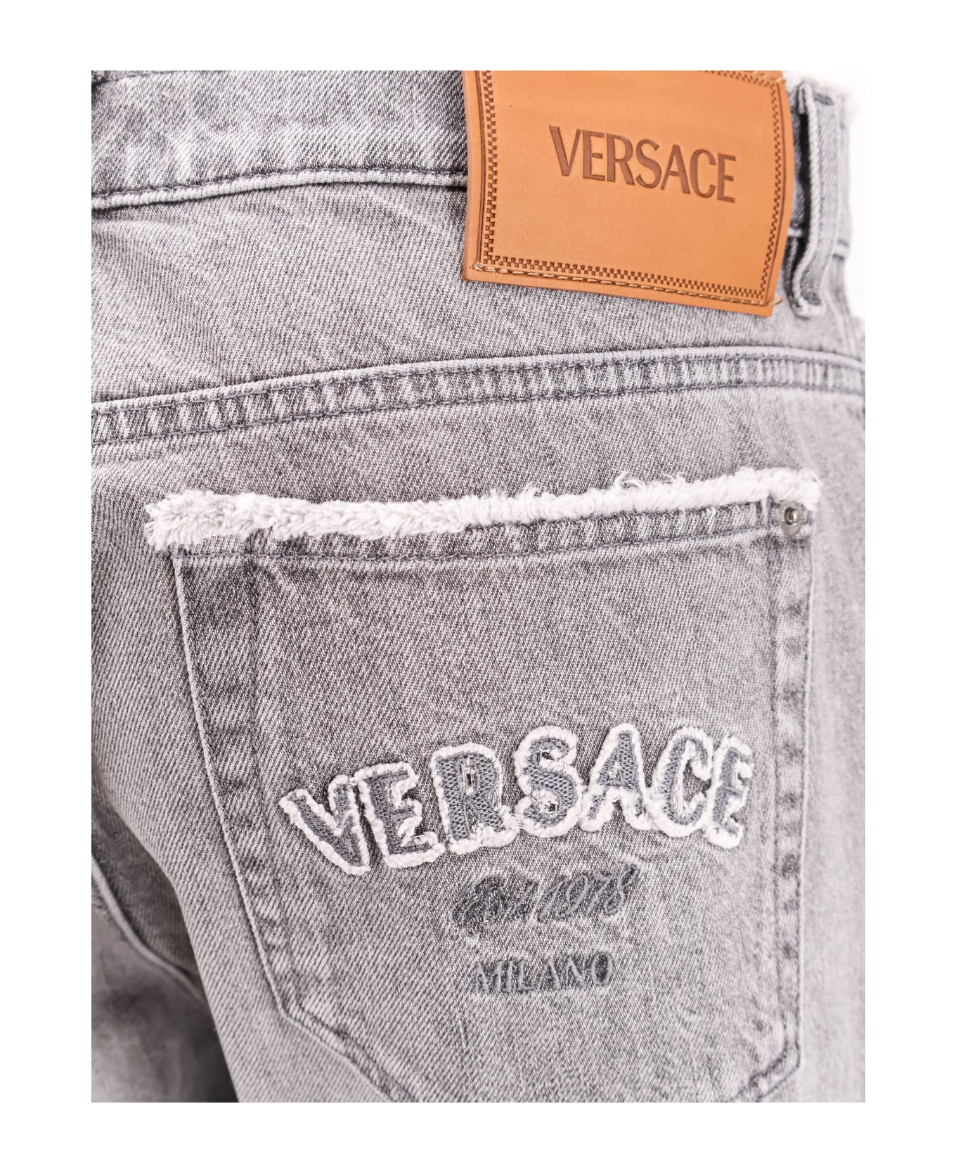 Versace Grey Denim Jeans - Grey