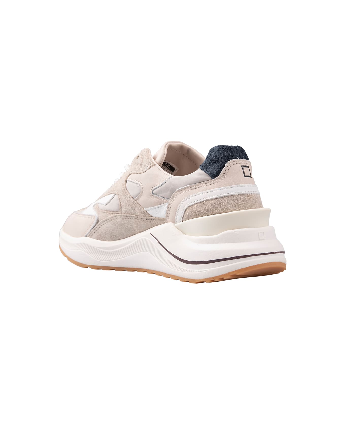 D.A.T.E. Fuga Running Sneakers In Ivory - White