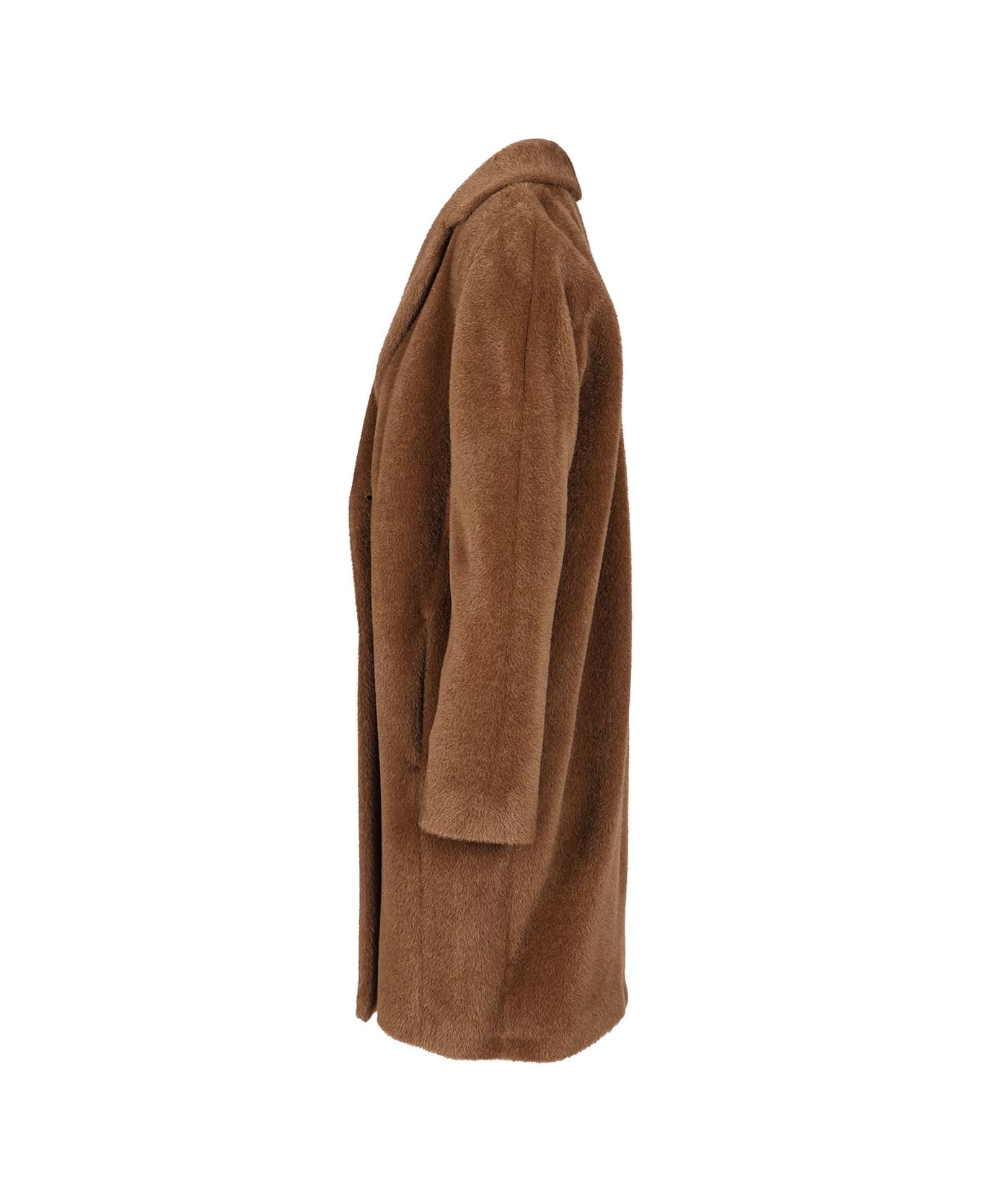 
S Max Mara Wool And Alpaca Midi Coat - BROWN