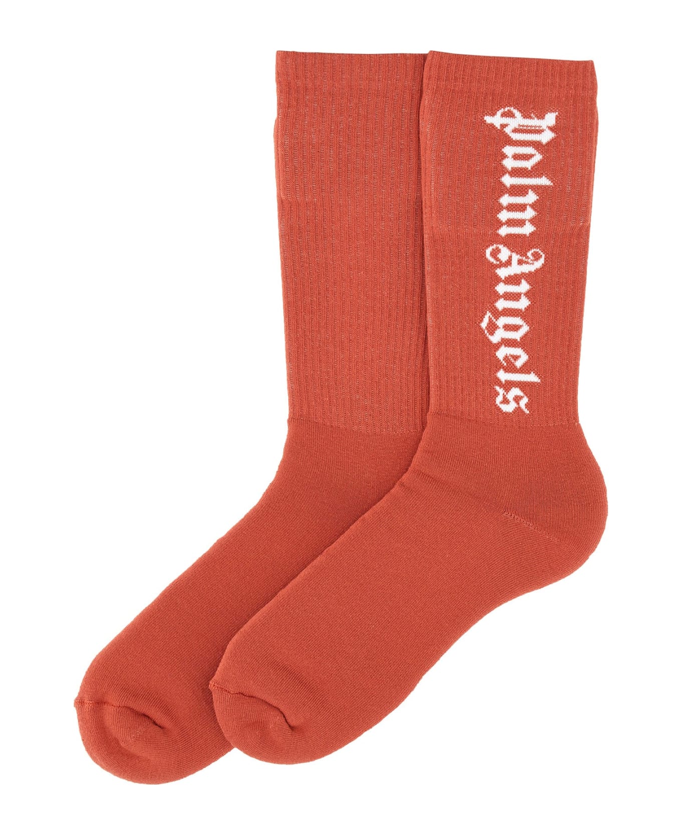 Palm Angels Sock With Logo - PINK WHITE