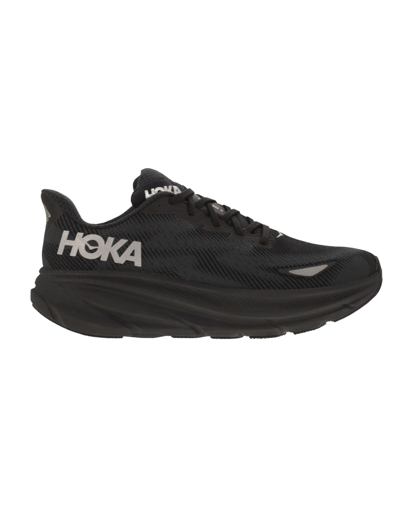 Hoka Clifton 9 - Breathable Sports Shoe - Black