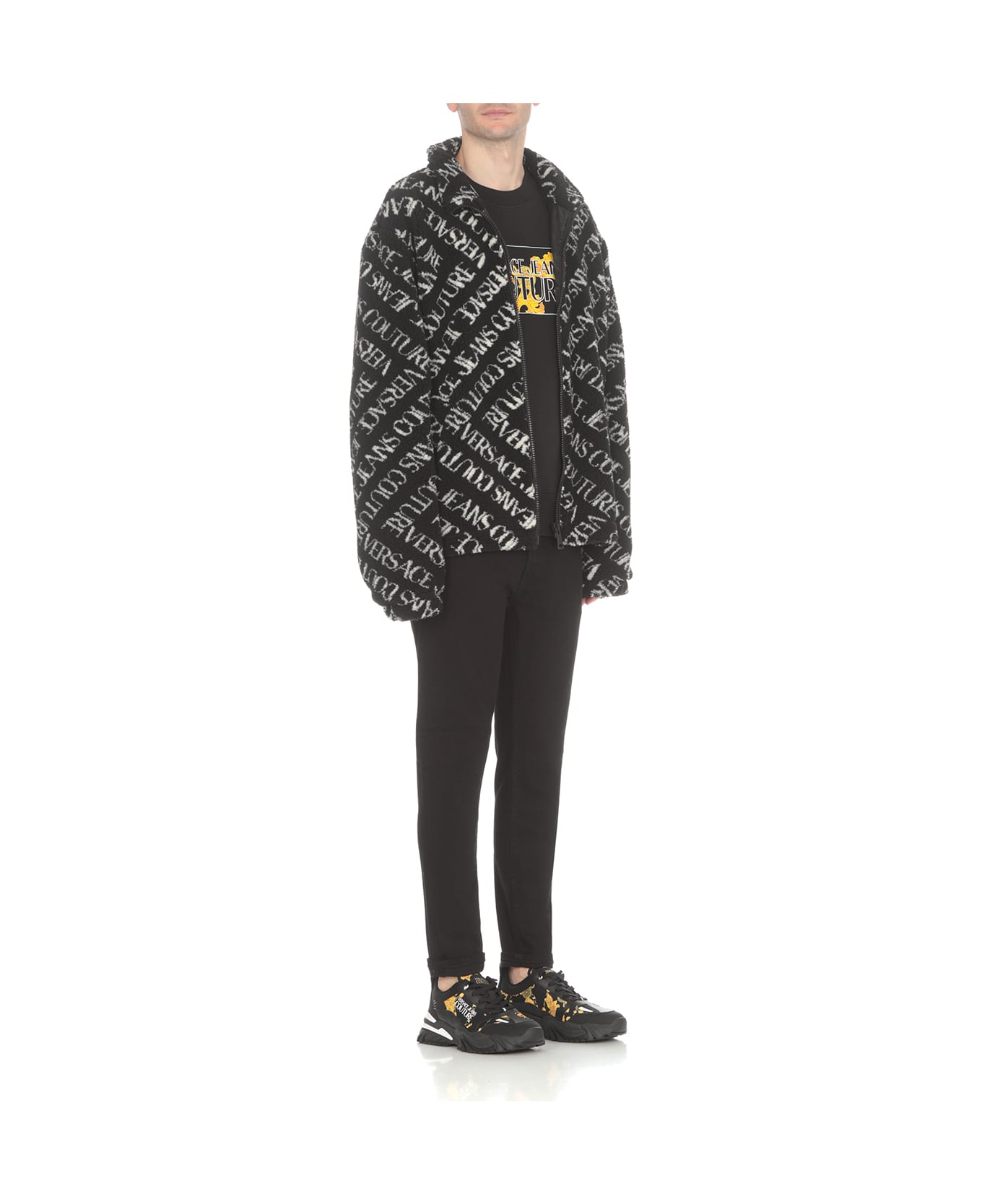 Versace Jeans Couture Versace Chain Couture Sweatshirt - Black フリース