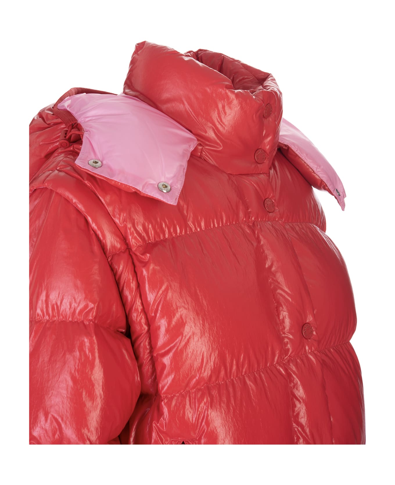 Moncler Red Mauleon Down Jacket - Rosso