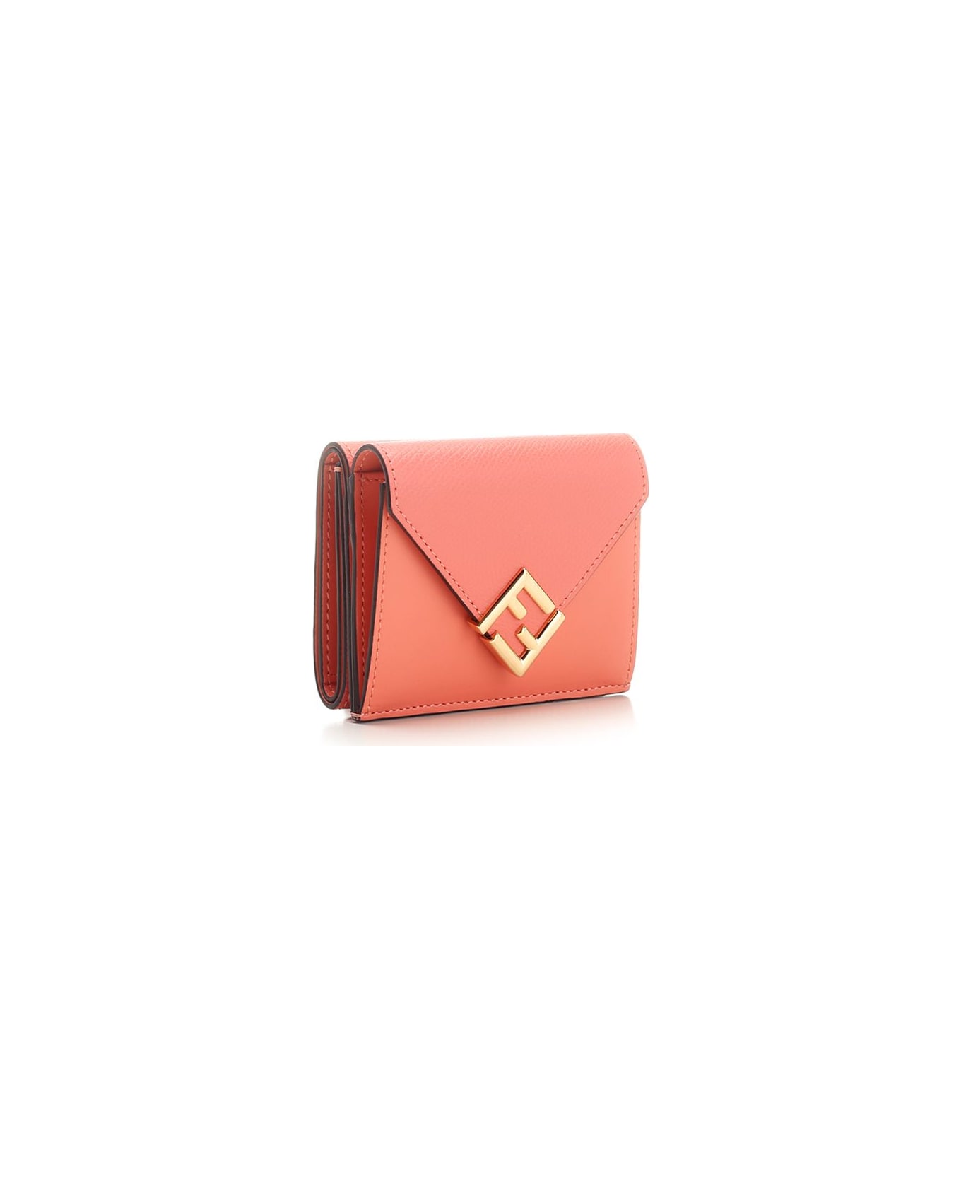 Fendi Ff Diamonds Tri-fold Wallet - Rose