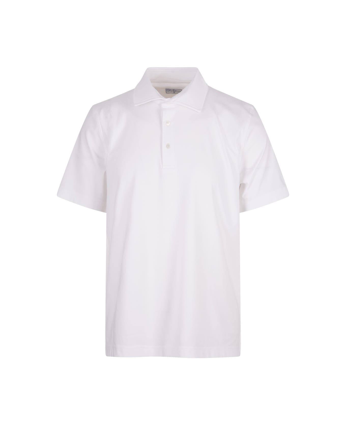 Fedeli White Tecno Jersey Polo Shirt - White ポロシャツ