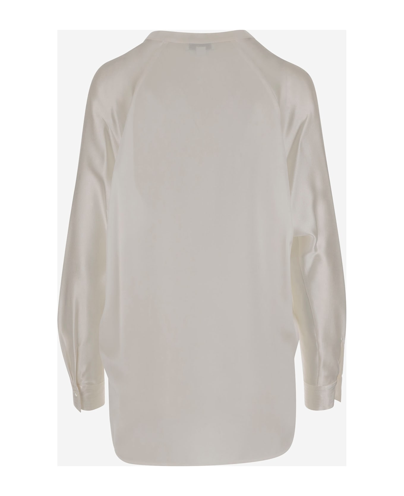 Vince Silk Satin Blouse - White