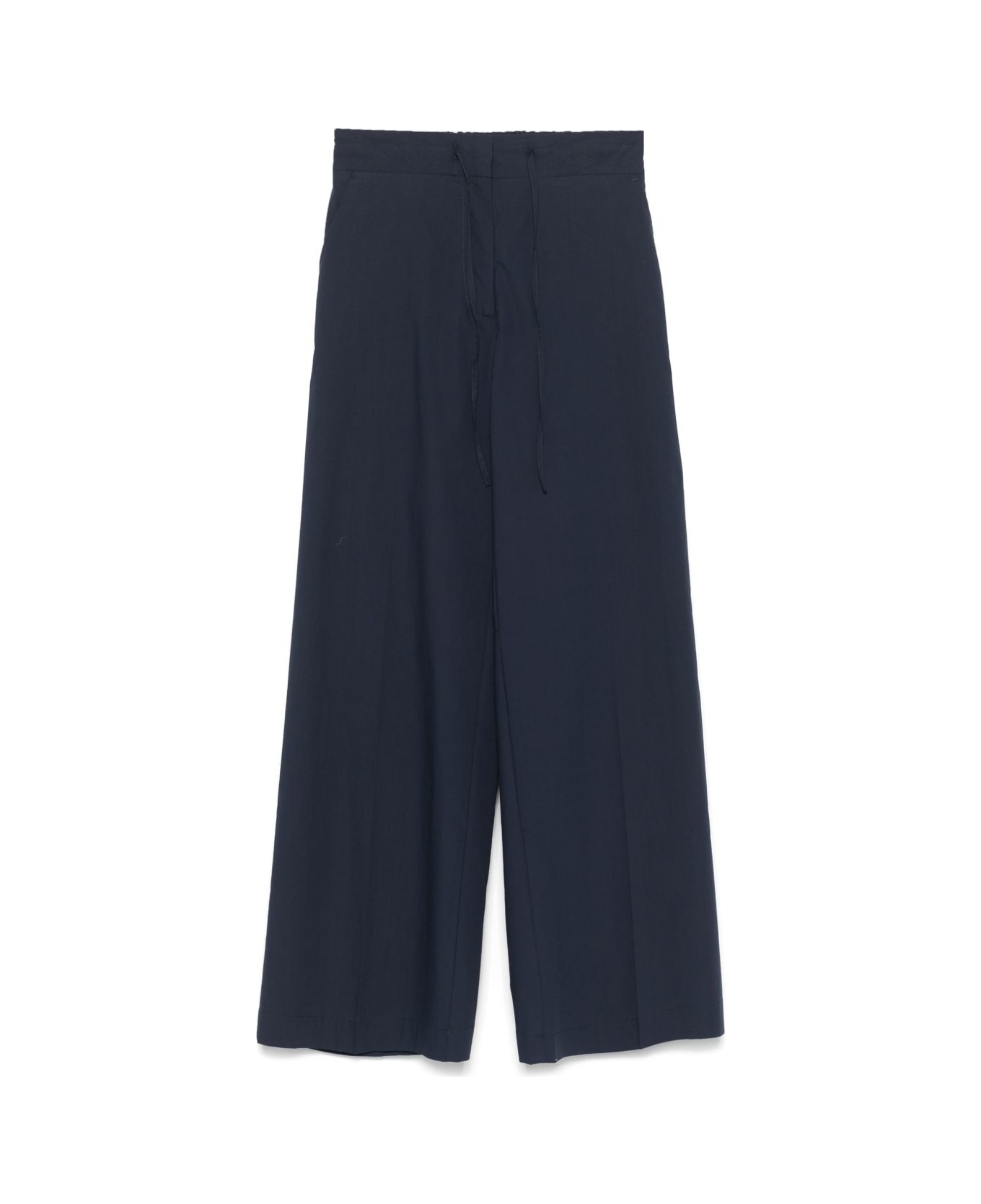 Parosh Cotton Wide-leg Trousers - Blue