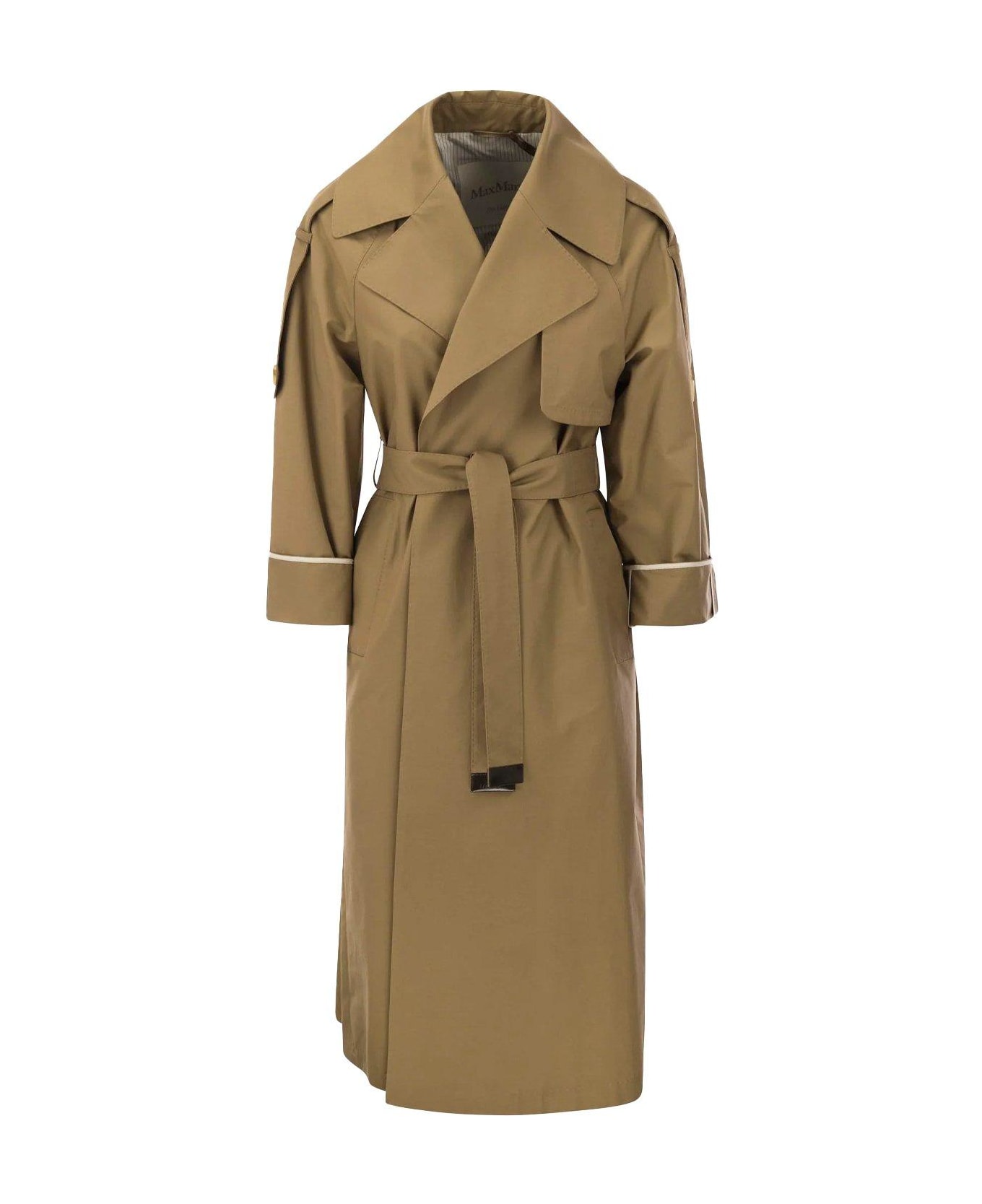 Max Mara The Cube Belted Trench Coat - Caramel